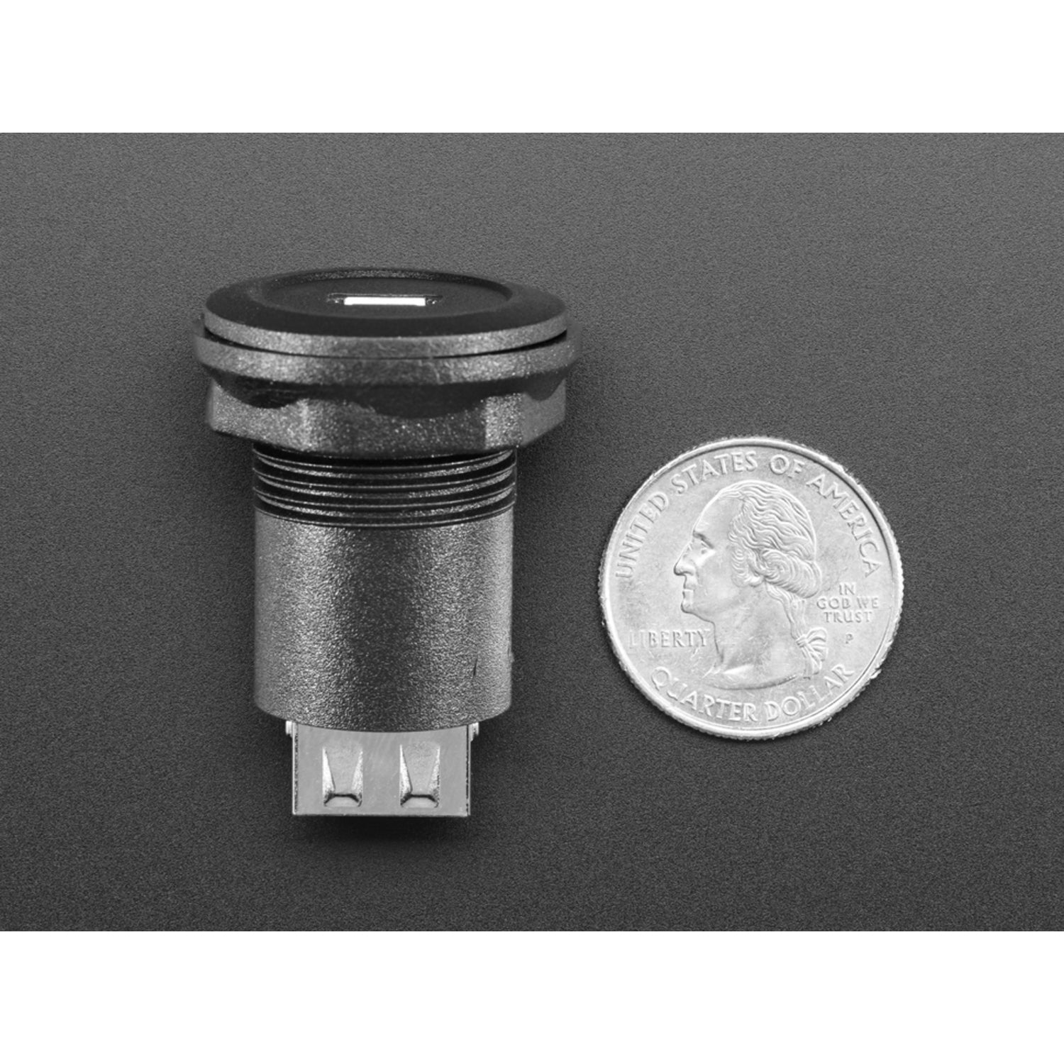 Micro USB Type B Round Panel Mount Jack to Standard USB Type A Plug Adapter for Easy Panel Connection