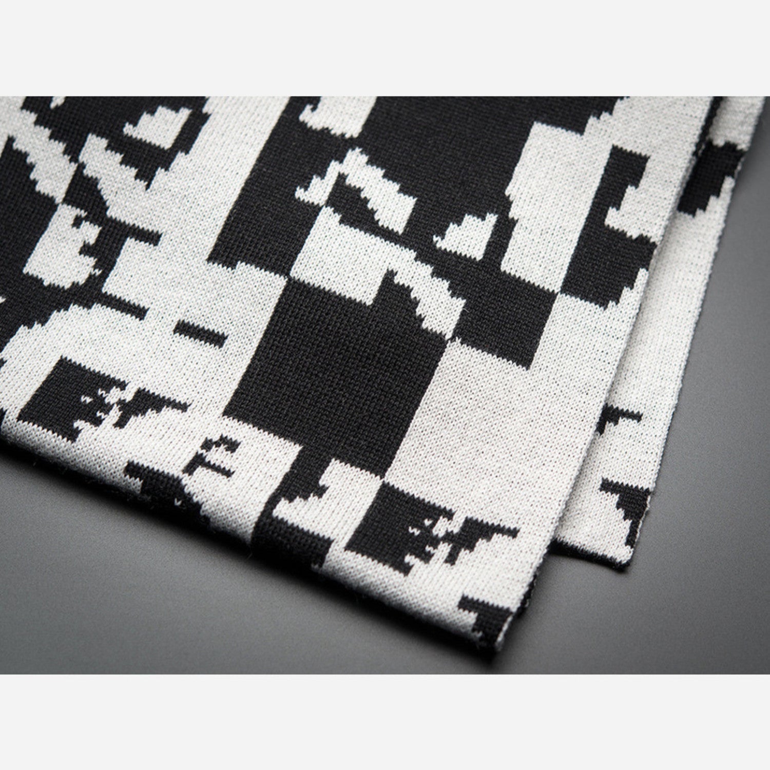 Glitchaus Brand Winter Glitch Pattern Scarf