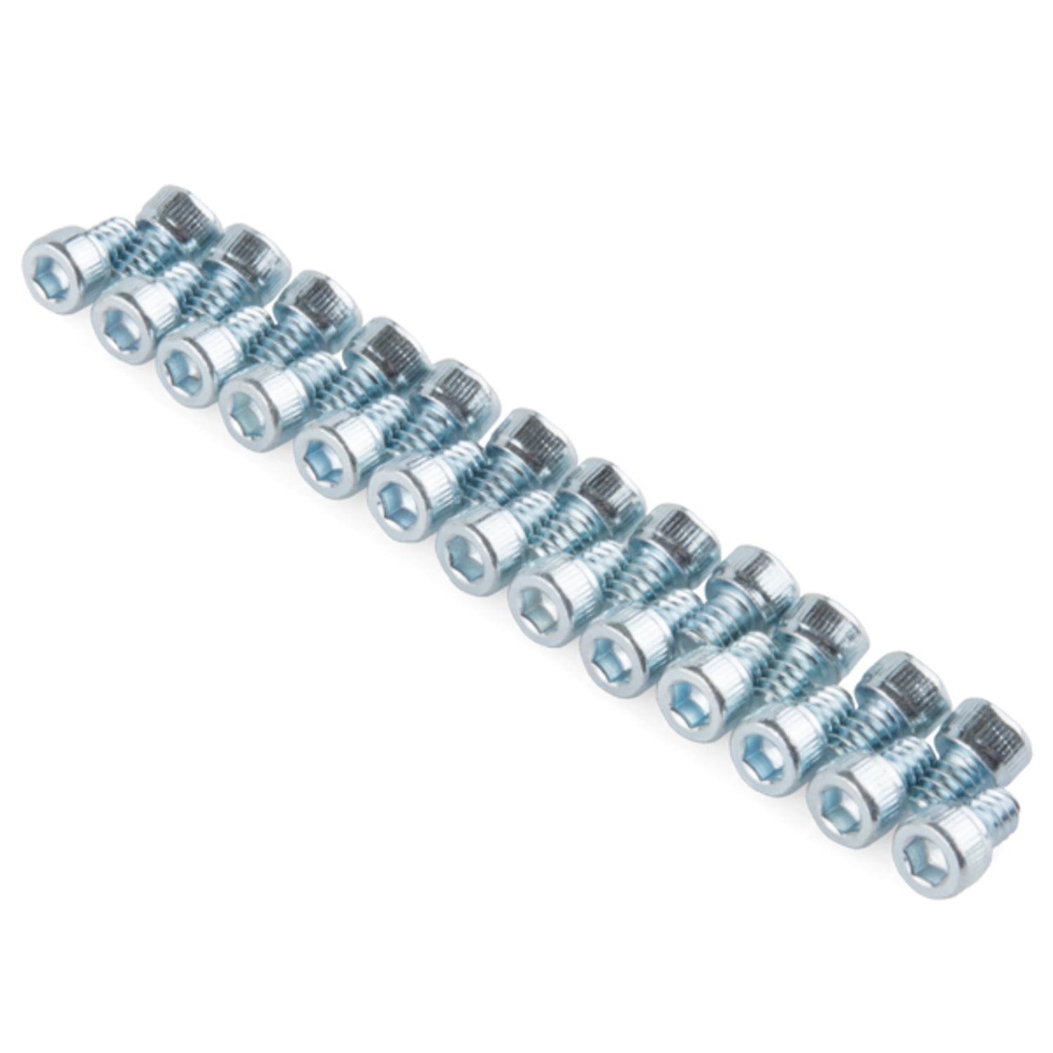 25-Piece Pack of Zinc-Plated Socket Head Machine Screws with 6-32 Thread Pitch and 3/16-Inch Length