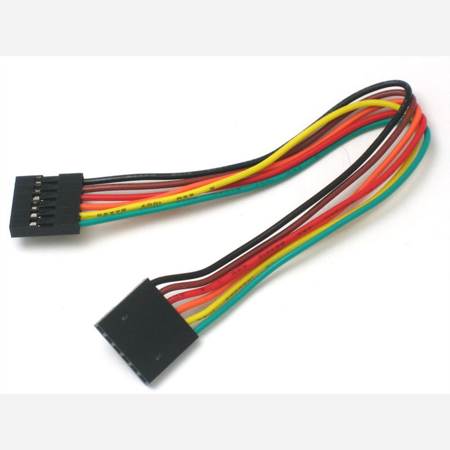 Six-Conductor 0.1-Inch Socket-to-Socket Jumper Cable, 6 Feet Long