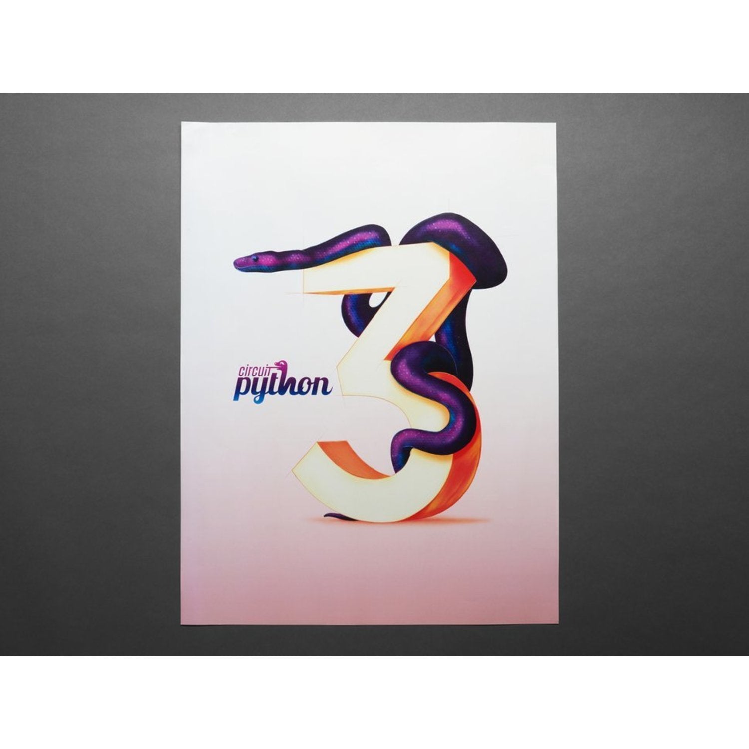 CircuitPython 3 Celebration Poster - Glossy 24 x 18 Inches Wall Decor