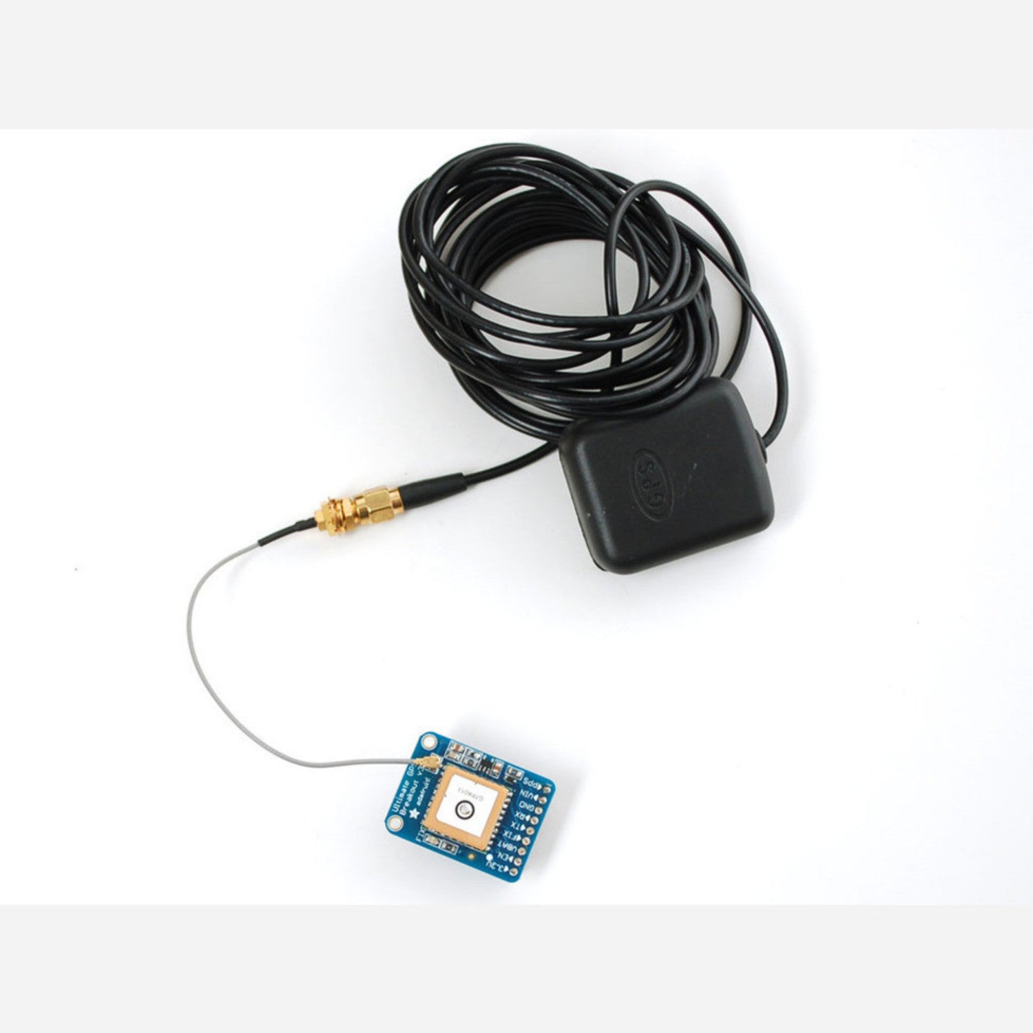 External Active GPS Antenna - 3 - 5V with 28dB Gain and 5 - Meter Cable and SMA Connector
