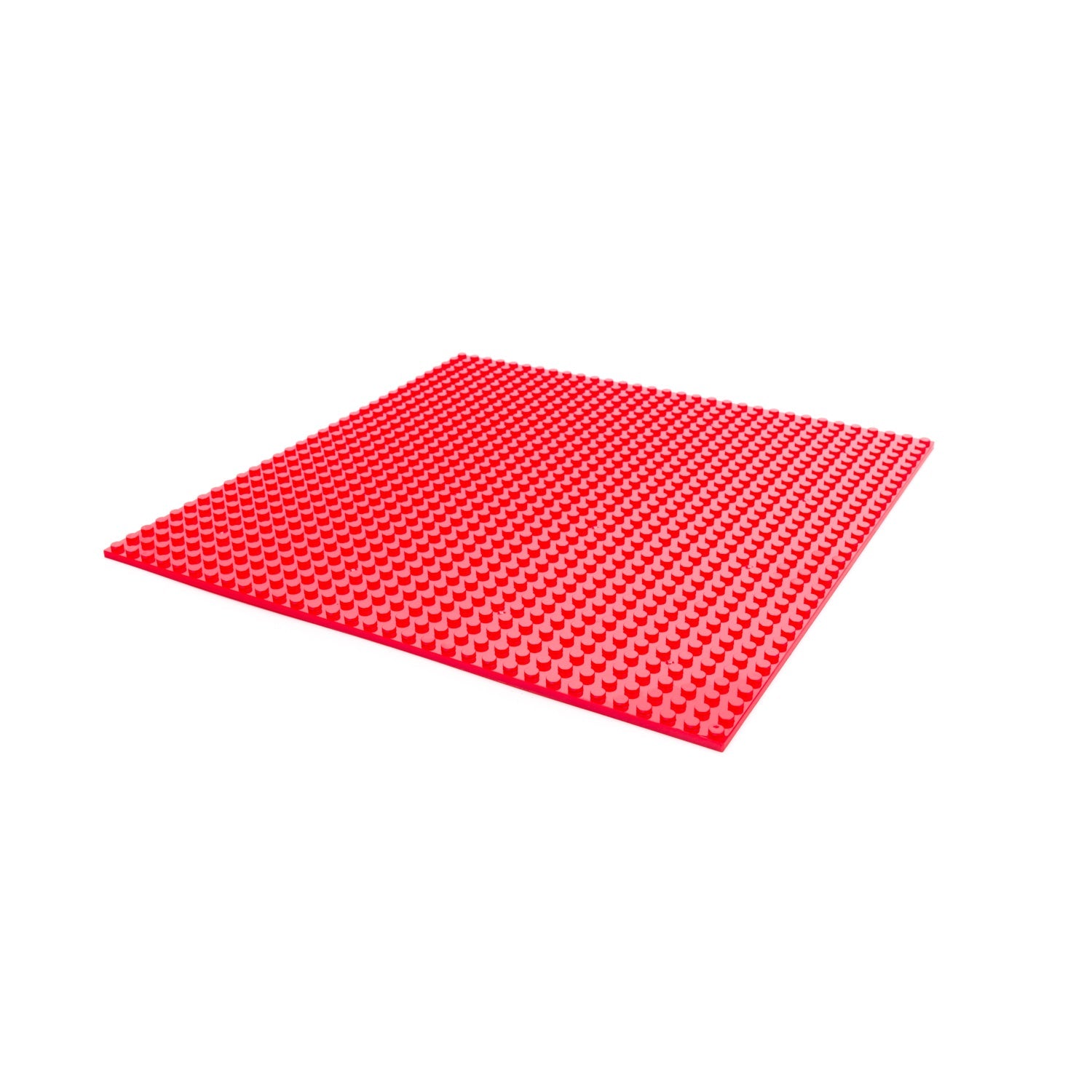 Red-colored Makerspace Building Block Base Plate for DIY Projects