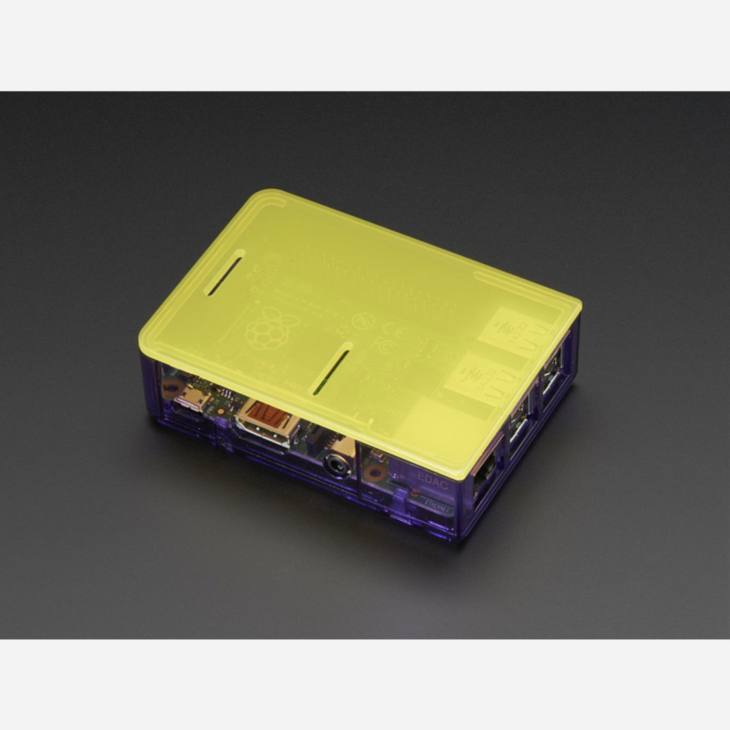 Vibrant Purple Case Base for Raspberry Pi Model B+, Pi 2, and Pi 3
