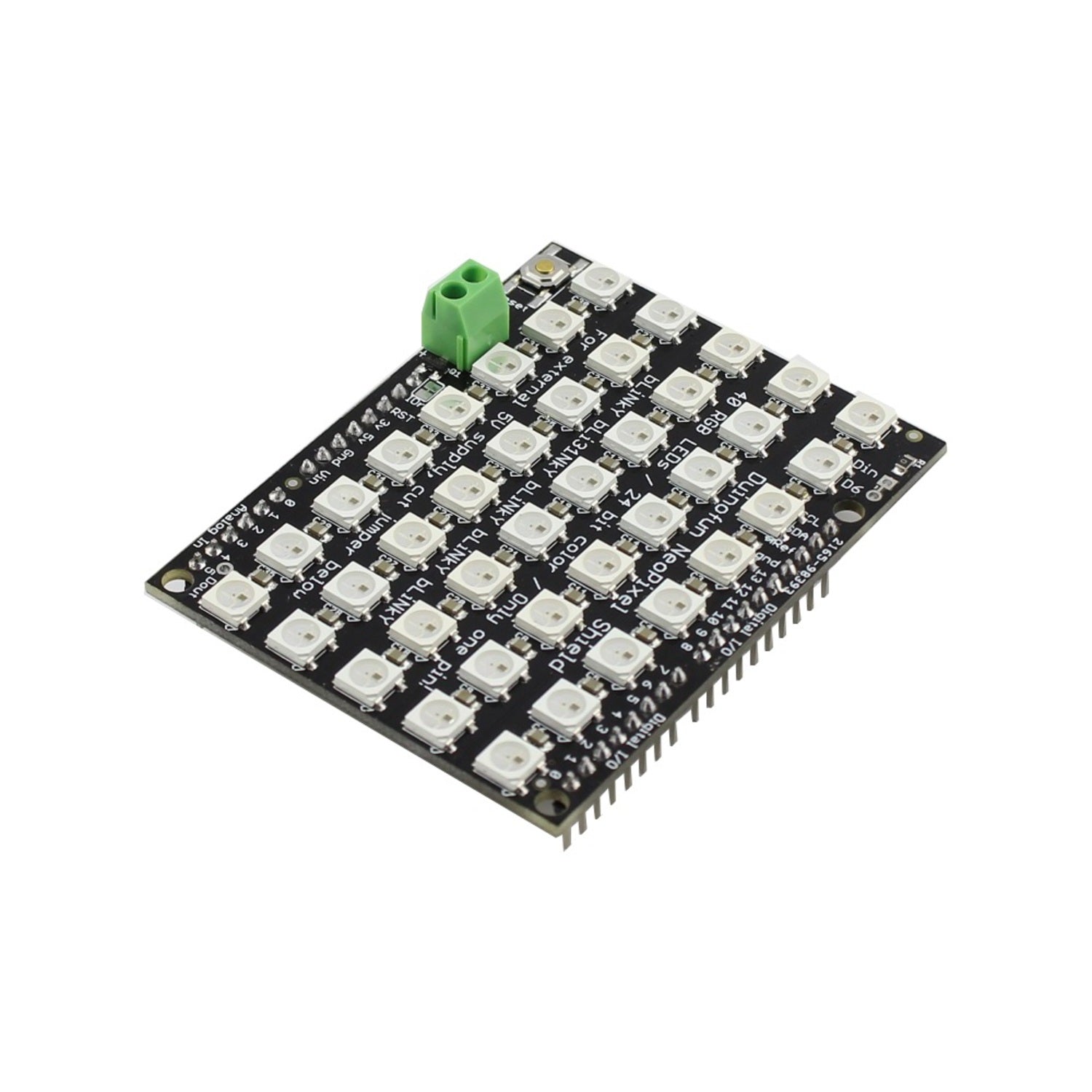 Duinofun NeoPixel Shield - 5x8 WS2812 RGB LED Matrix for Arduino