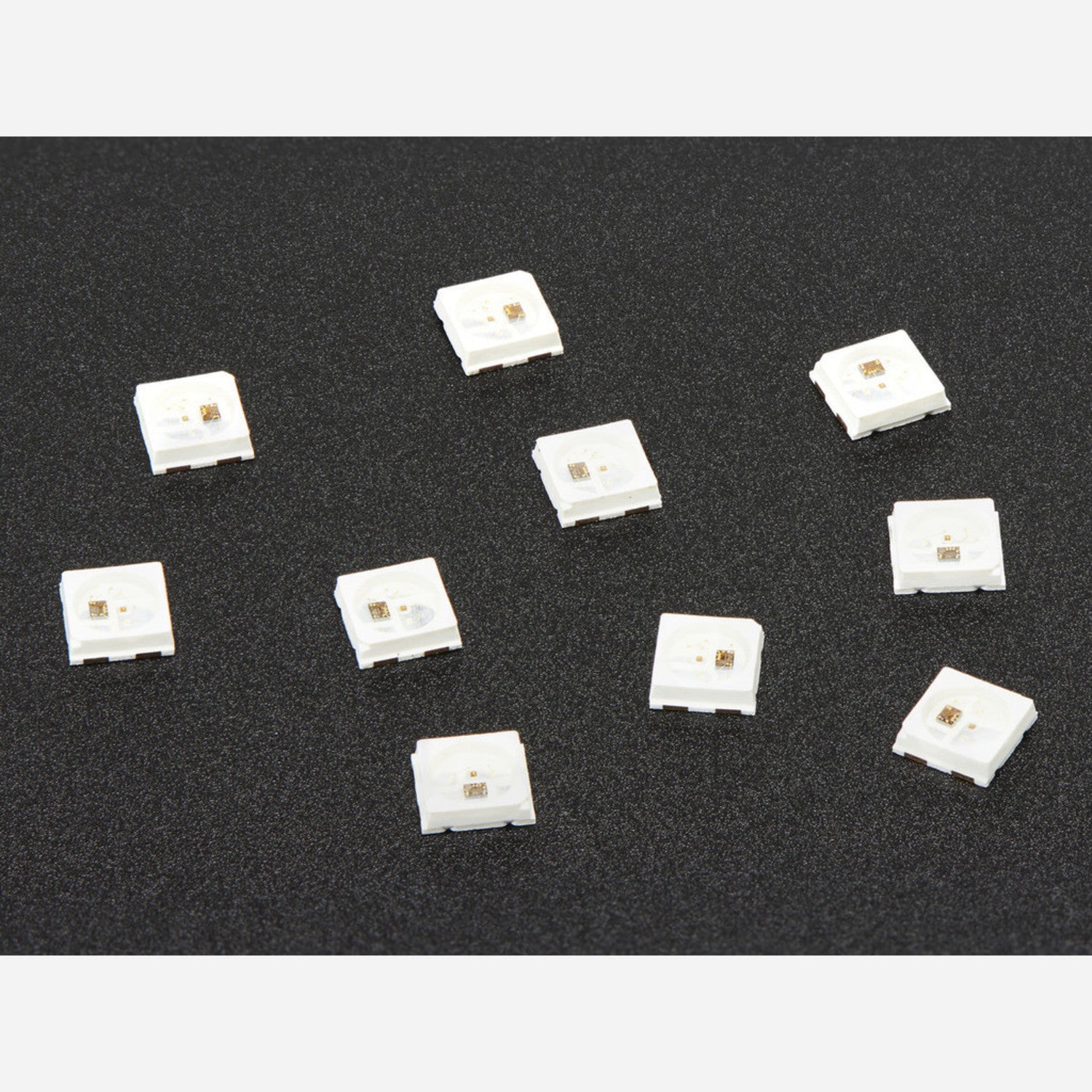 Miniature NeoPixel 3535 RGB LEDs with Integrated Driver Chip - White Color, Pack of 10 Pieces