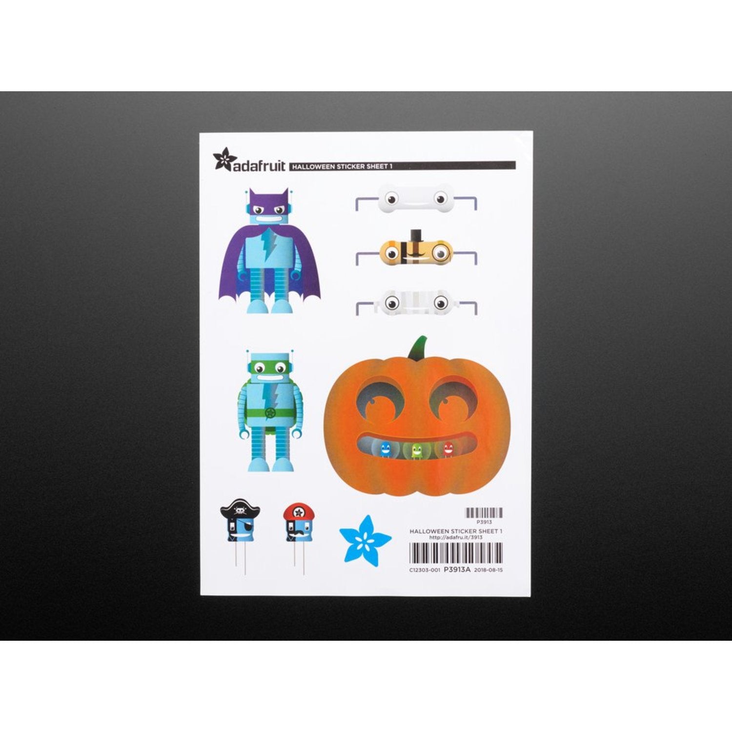 Adafruit High - Quality Electronic Halloween Sticker Sheet Set 1