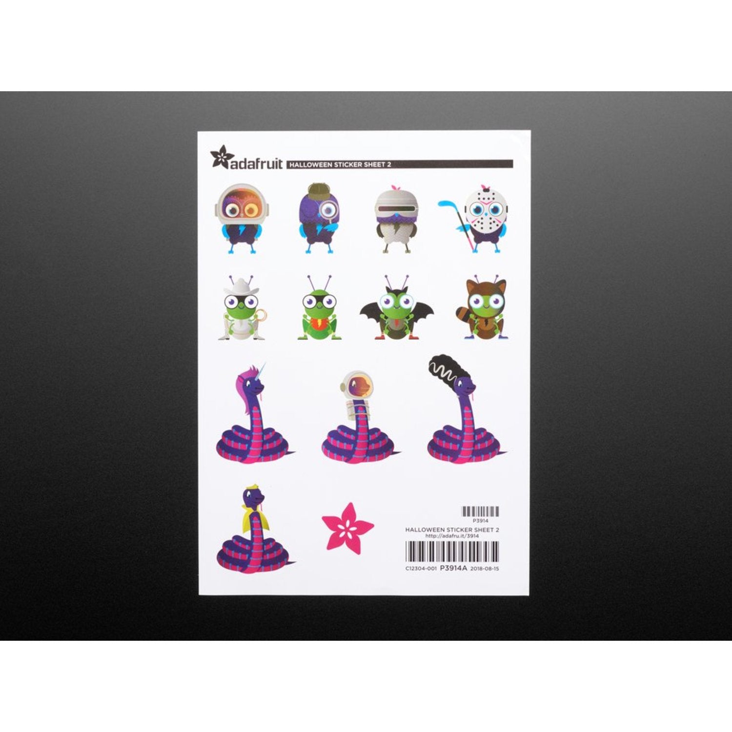 Adafruit Electronic Halloween Themed Sticker Sheet Set 2 for Festive Decorations