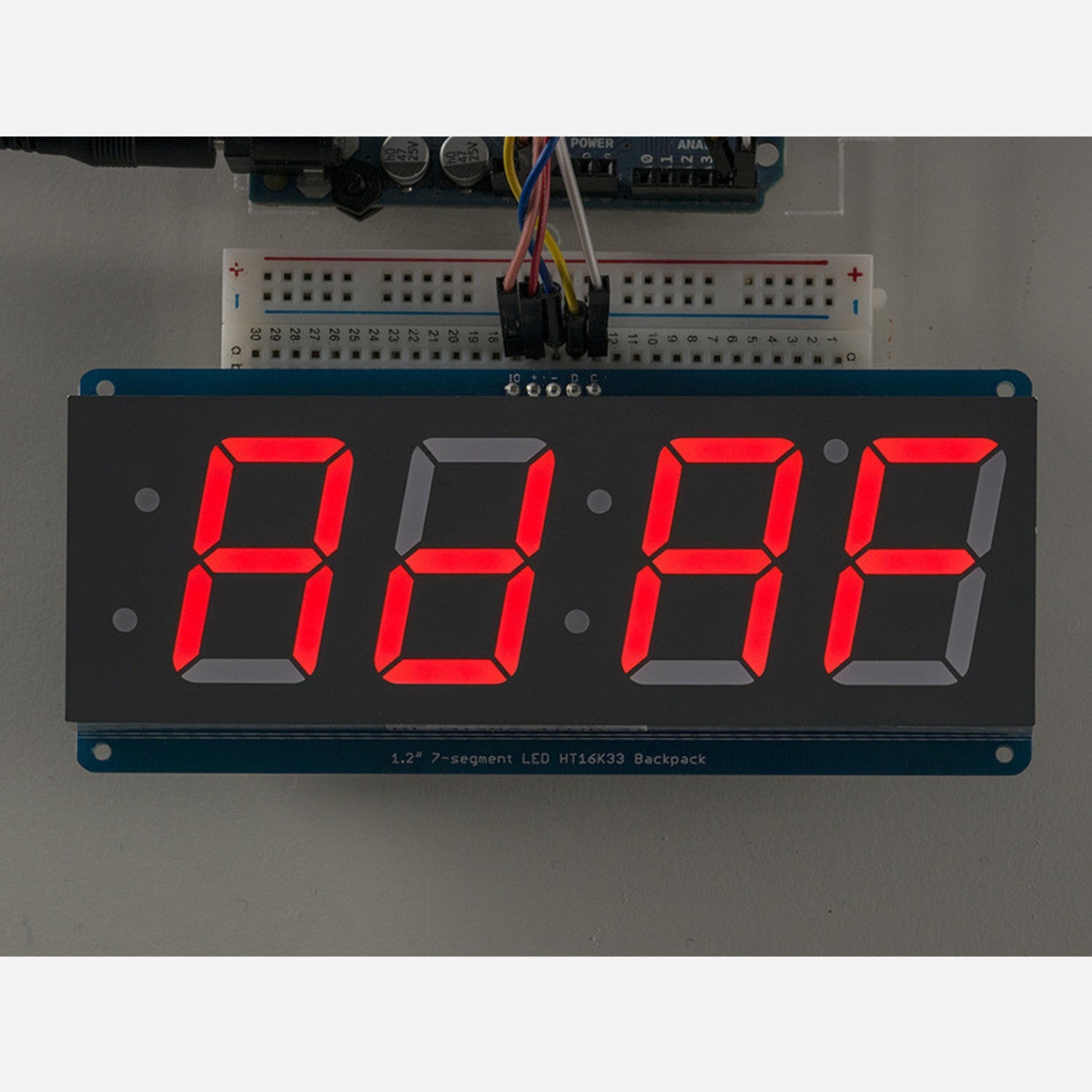 Adafruit Red 1.2-Inch 4-Digit 7-Segment Display with I2C Backpack for Digital Display Applications