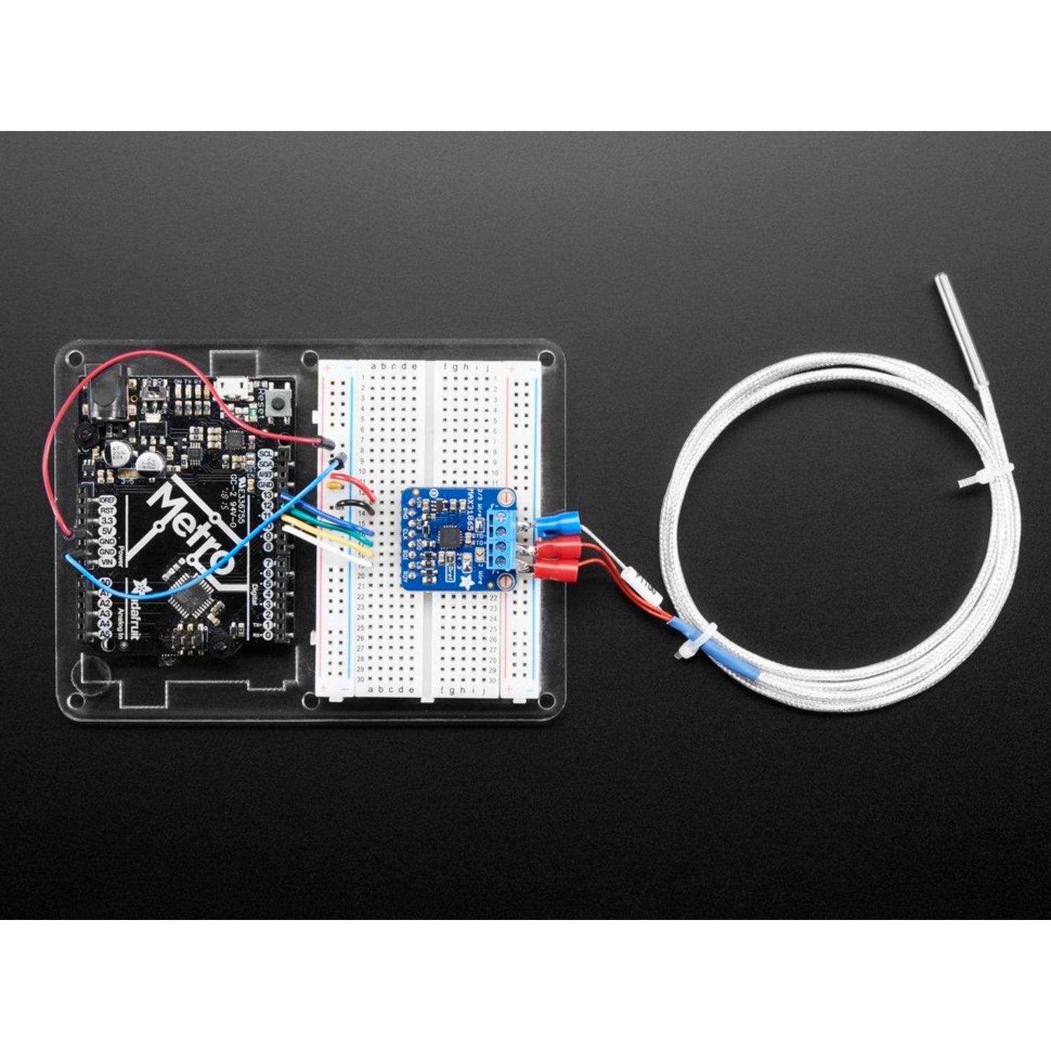 1 Meter Long 3-Wire Platinum PT1000 RTD Sensor for Precise Temperature Sensing