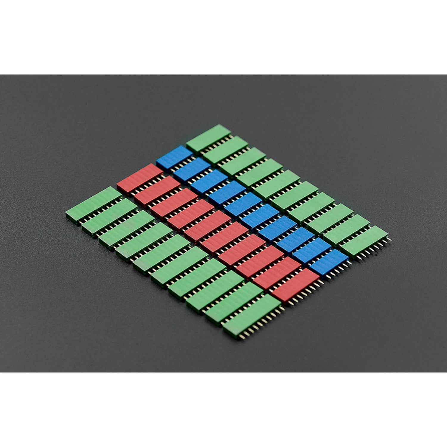 Set of 40 Pieces RGB Colored Pin Headers for Electronic Projects