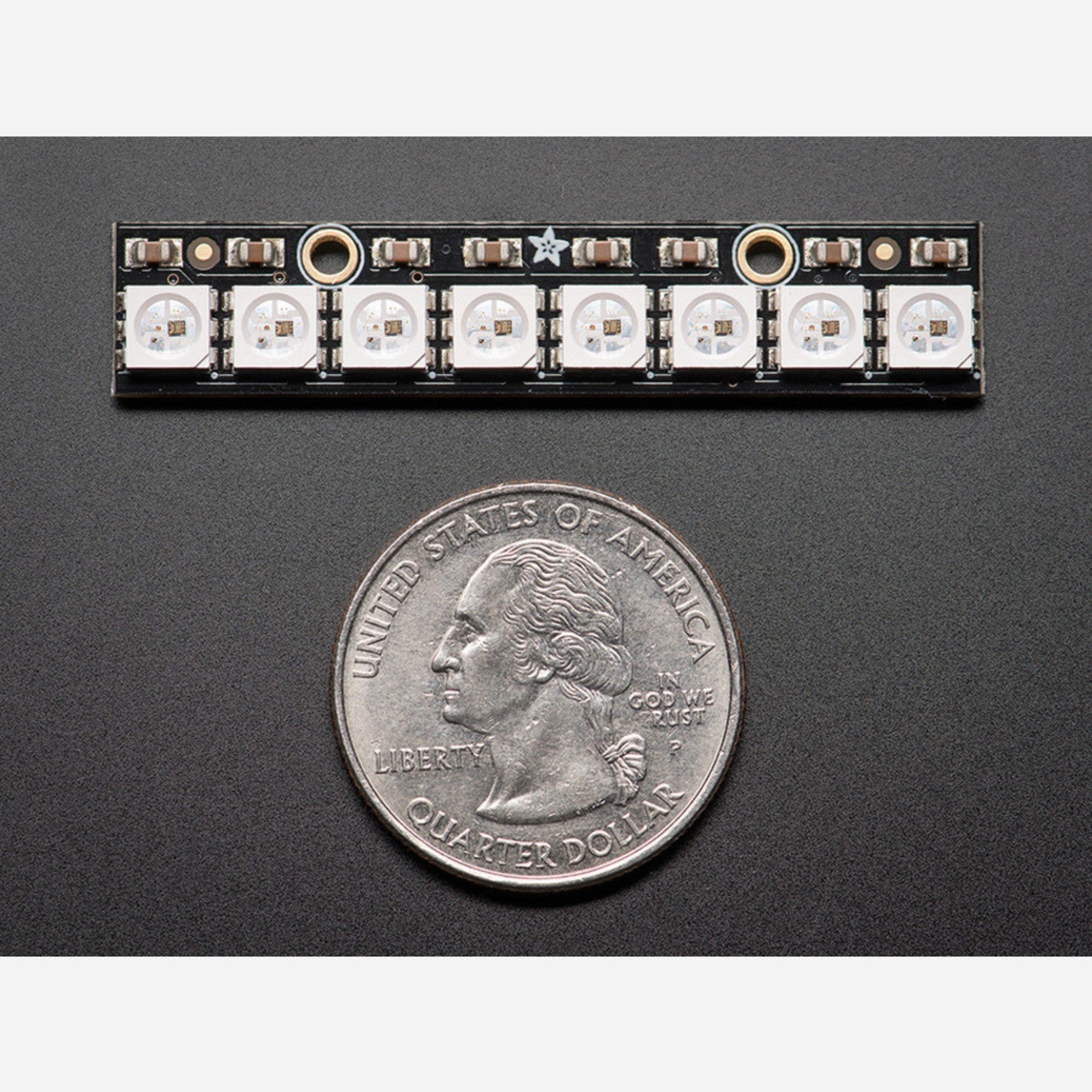NeoPixel LED Stick - 8 x 5050 RGB LEDs with Integrated Drivers for DIY Lighting Projects