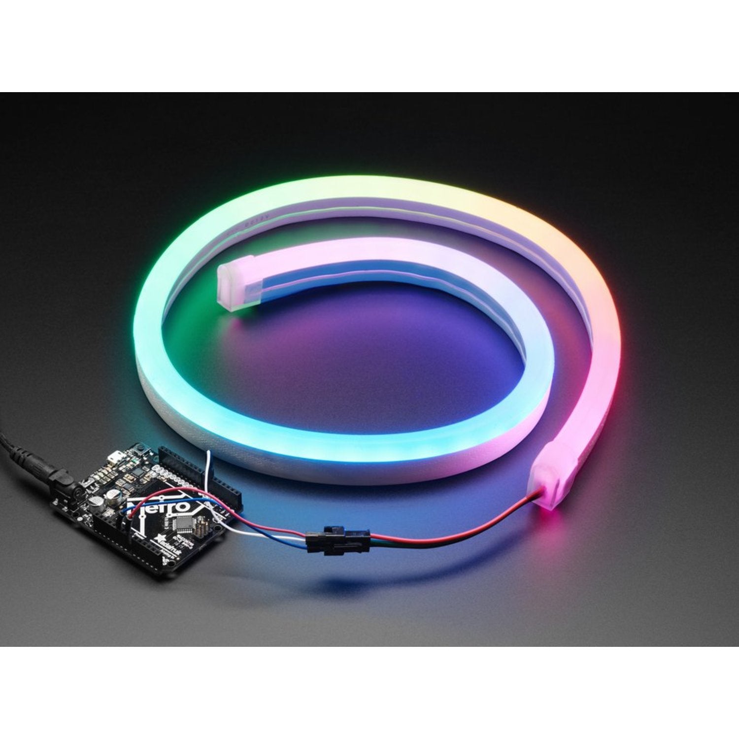 One-Meter Long NeoPixel RGB Neon-Like Flexible LED Strip with Silicone Tube for Decorative Lighting
