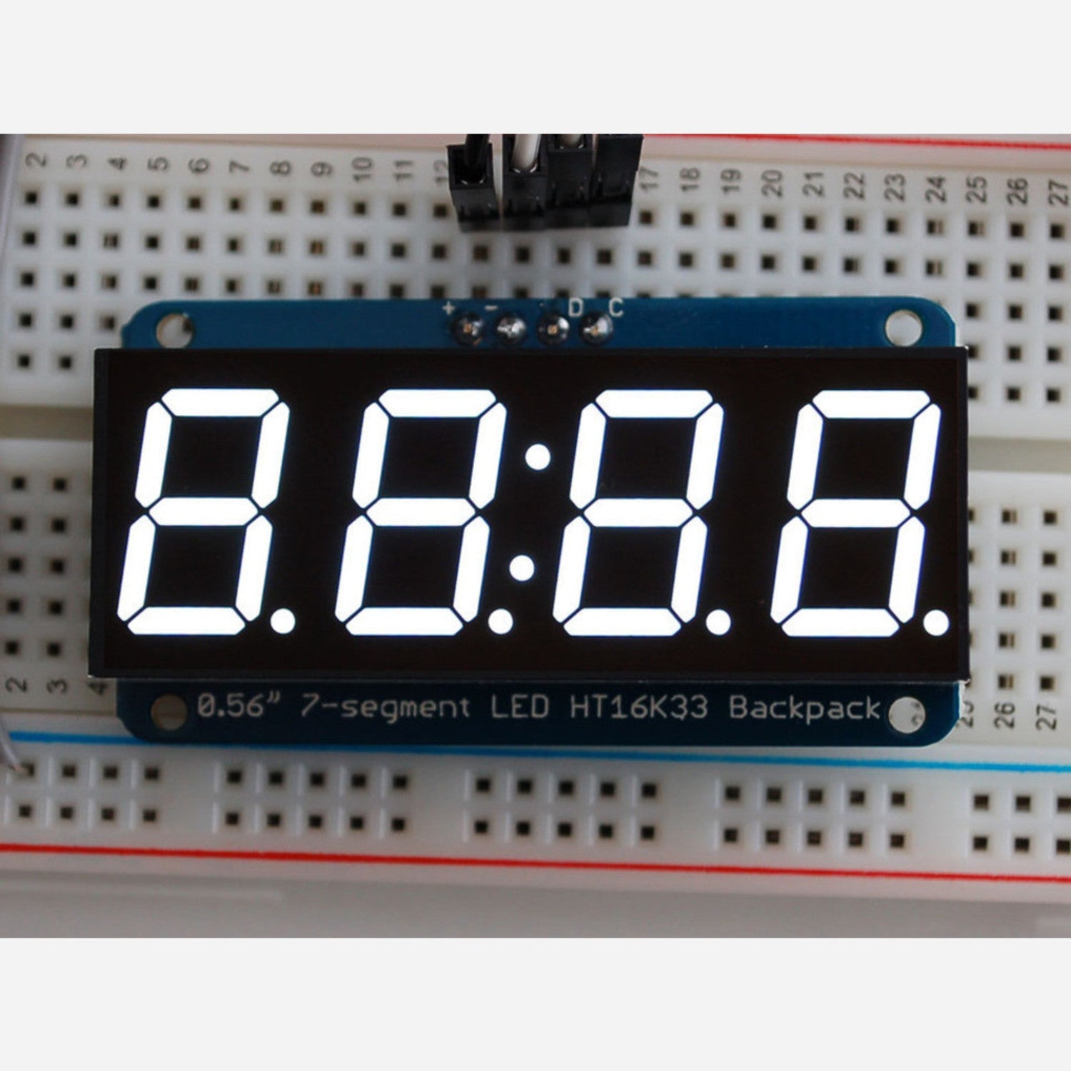 Adafruit White 0.56 4-Digit 7-Segment Display with I2C Backpack