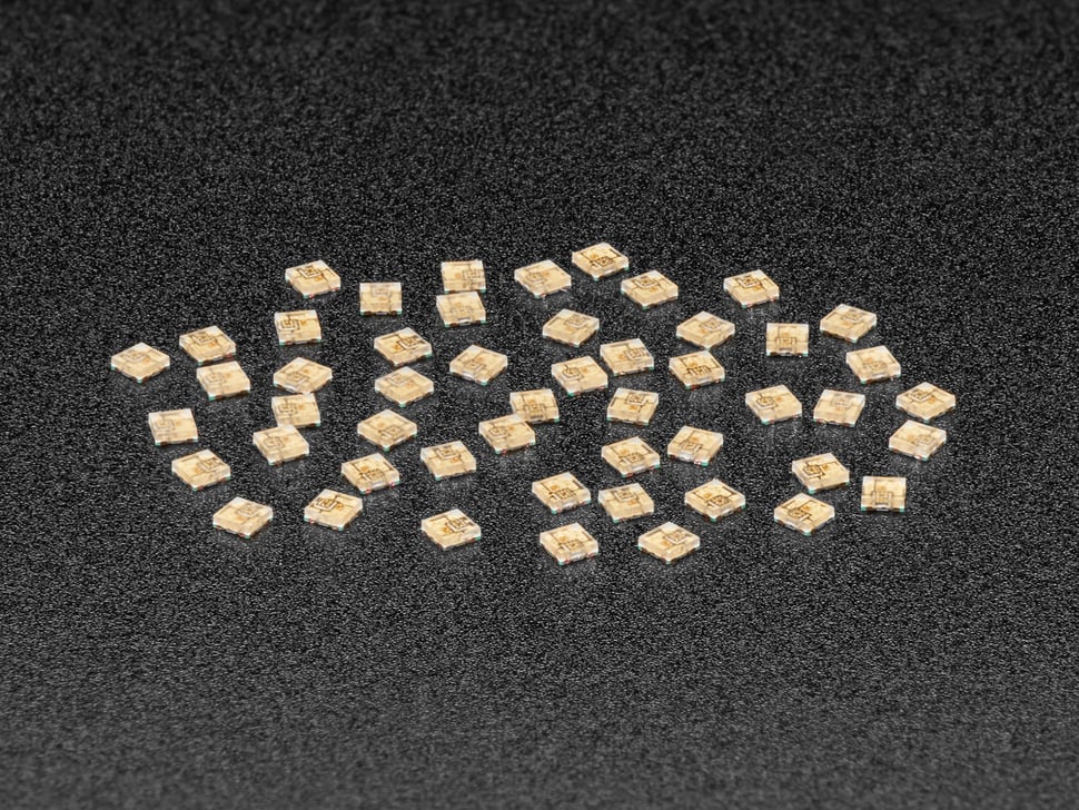 NeoPixel Addressable 1111 Surface - Mount RGB LEDs (1.1mm x 1.1mm) - 50 - Piece Strip for Ultra - Small and High - Density Smart LED Arrangements