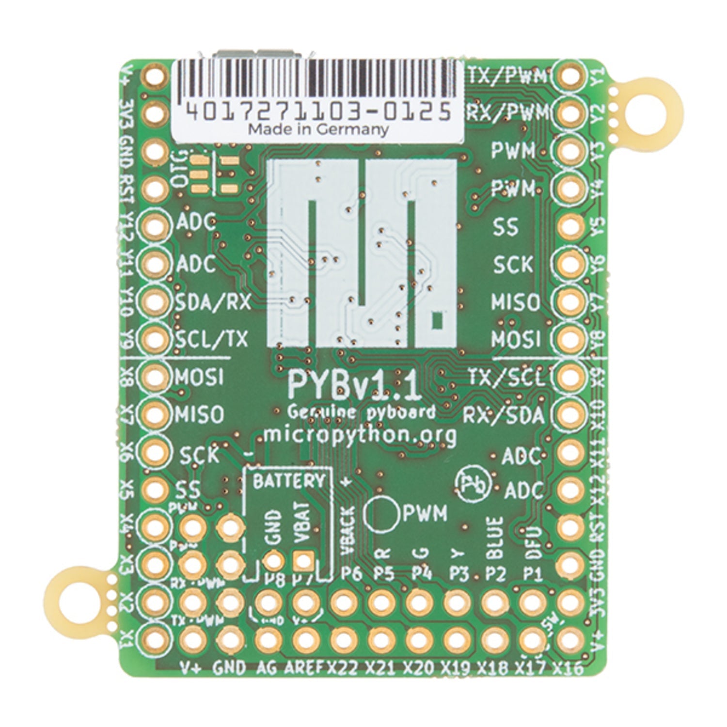 MicroPython Compatible Compact Electronics Development Board - Pyboard v1.1