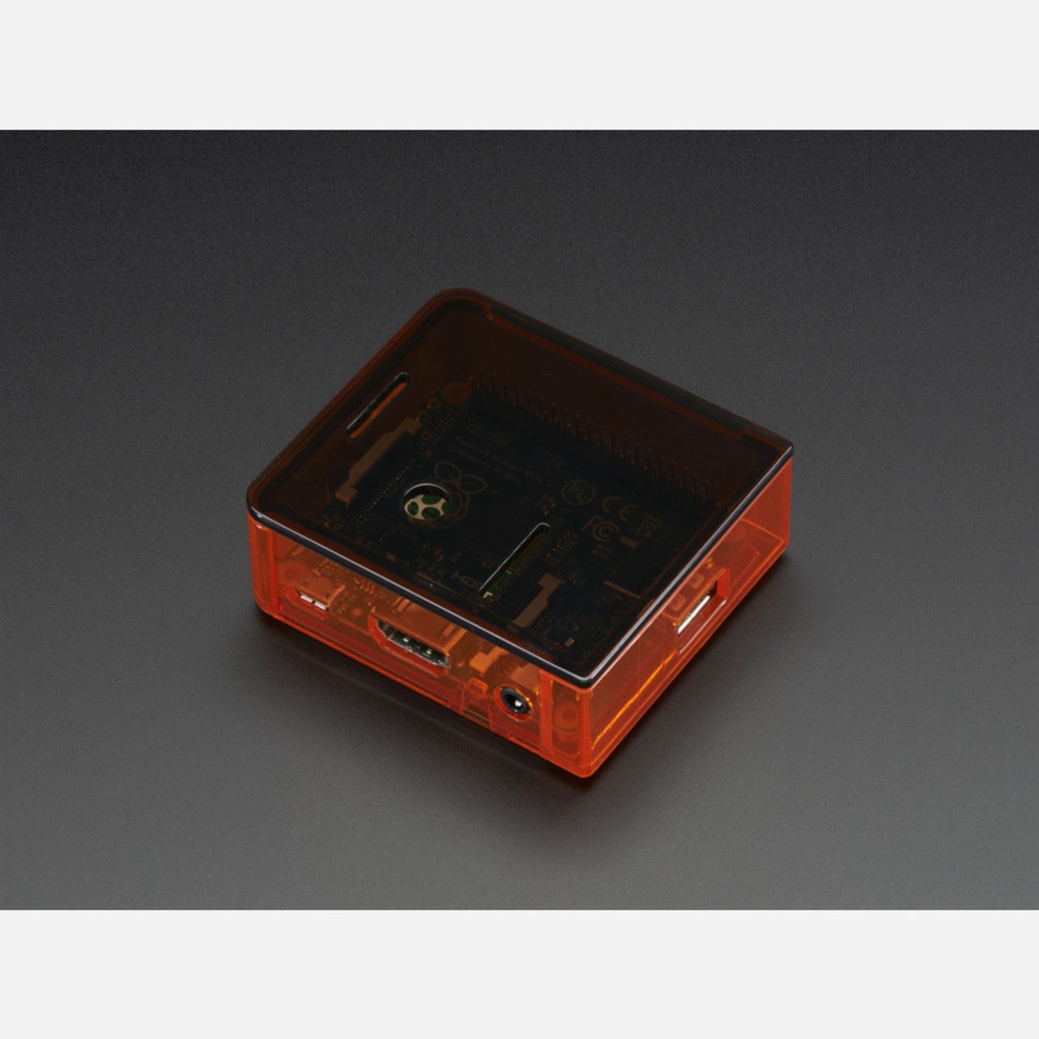 Orange Polycarbonate Base for Raspberry Pi Model A+ Case