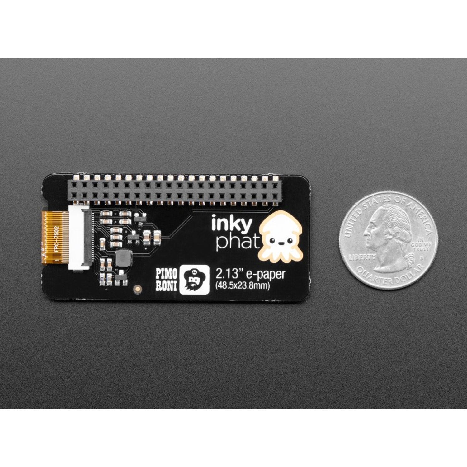 Pimoroni Inky pHAT Monochrome eInk Display - Ideal for Raspberry Pi Projects (Black/White)