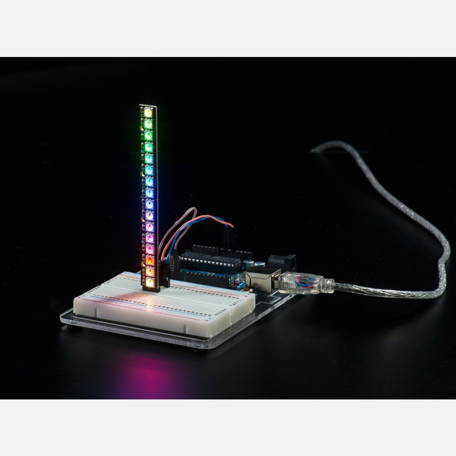 NeoPixel LED Stick - 8 x 5050 RGB LEDs with Integrated Drivers for DIY Lighting Projects