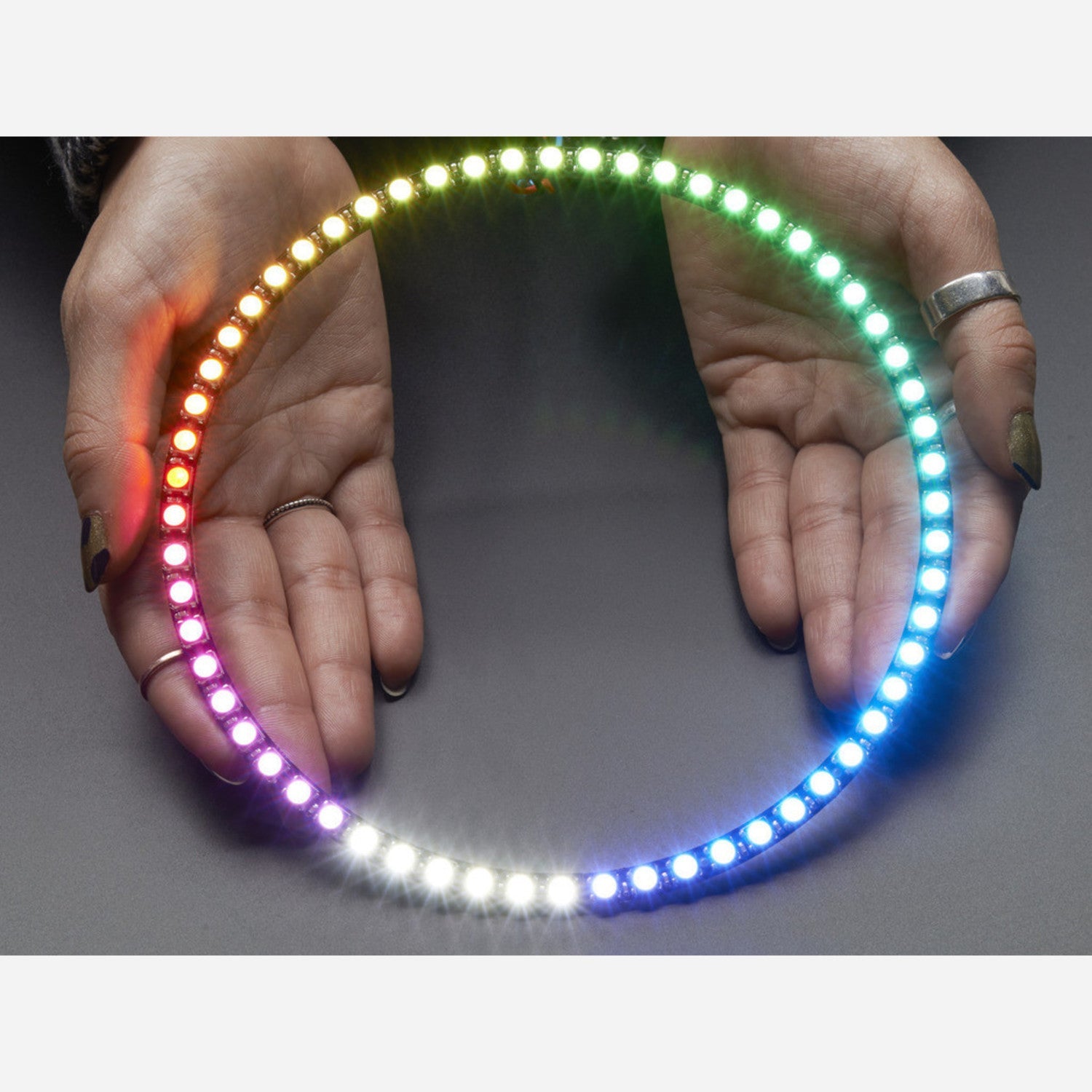NeoPixel 1/4 60 Ring - 5050 RGBW LED with Integrated Drivers (Cool White ~6000K)