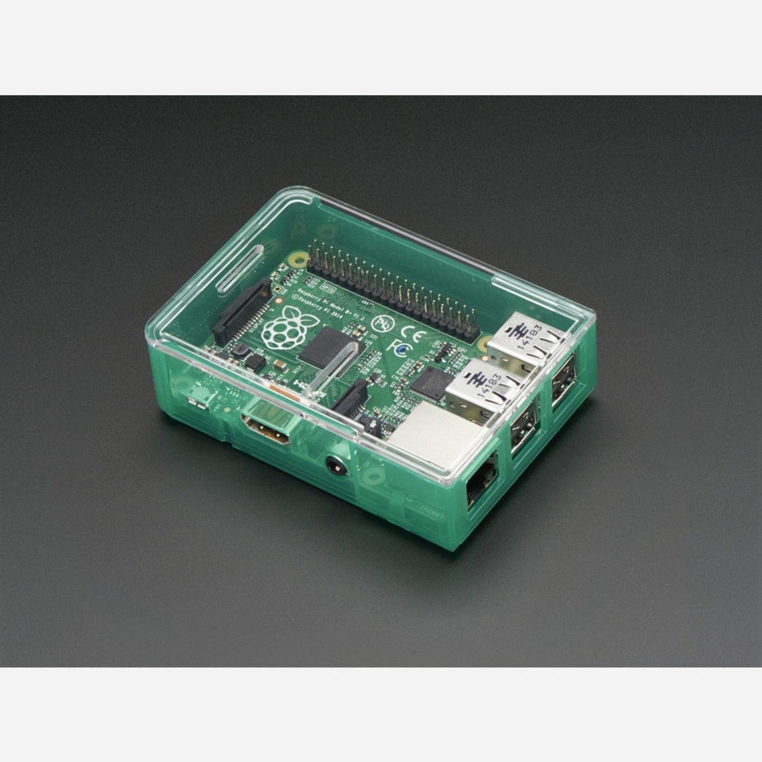 Green Raspberry Pi Model B+ / Pi 2 / Pi 3 Enclosure Base - Colorful and Durable Case for Your Raspberry Pi