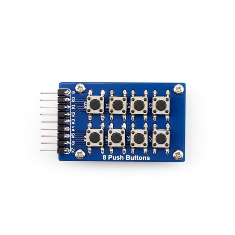 Compact 8-Push-Button Module for Easy DIY Electronics Integration