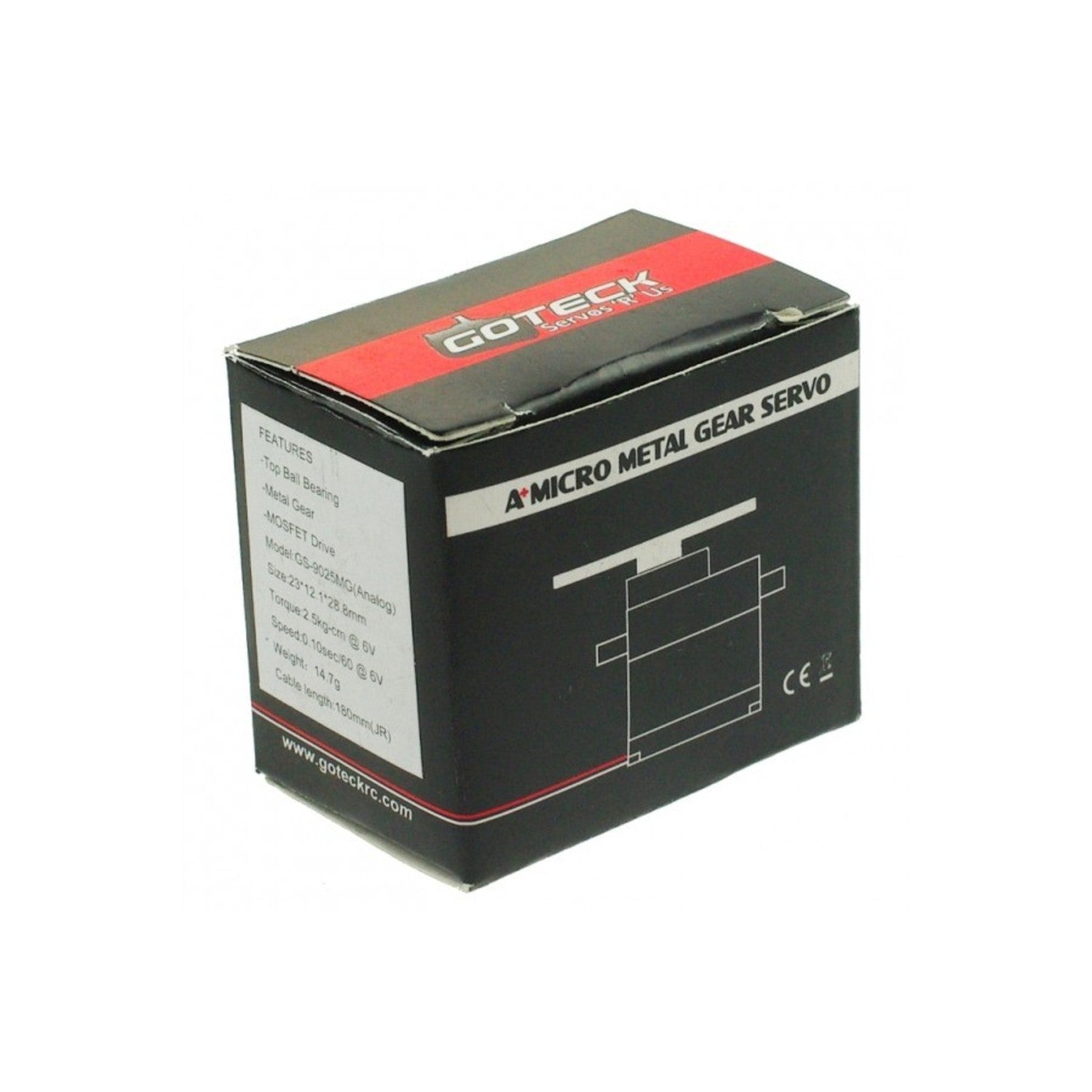 Goteck High-Power Micro Metal Gear Servo with 2.5kg Torque