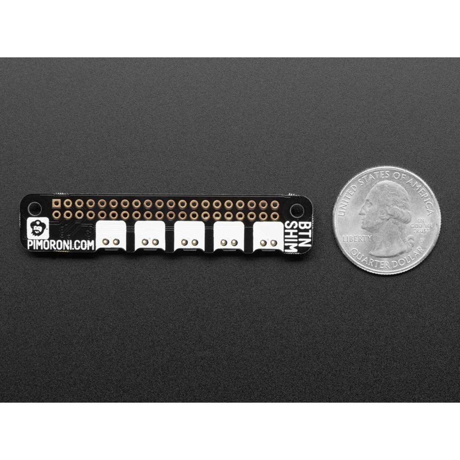 Pimoroni Raspberry Pi-compatible Button SHIM with Five Physical Buttons and RGB LED