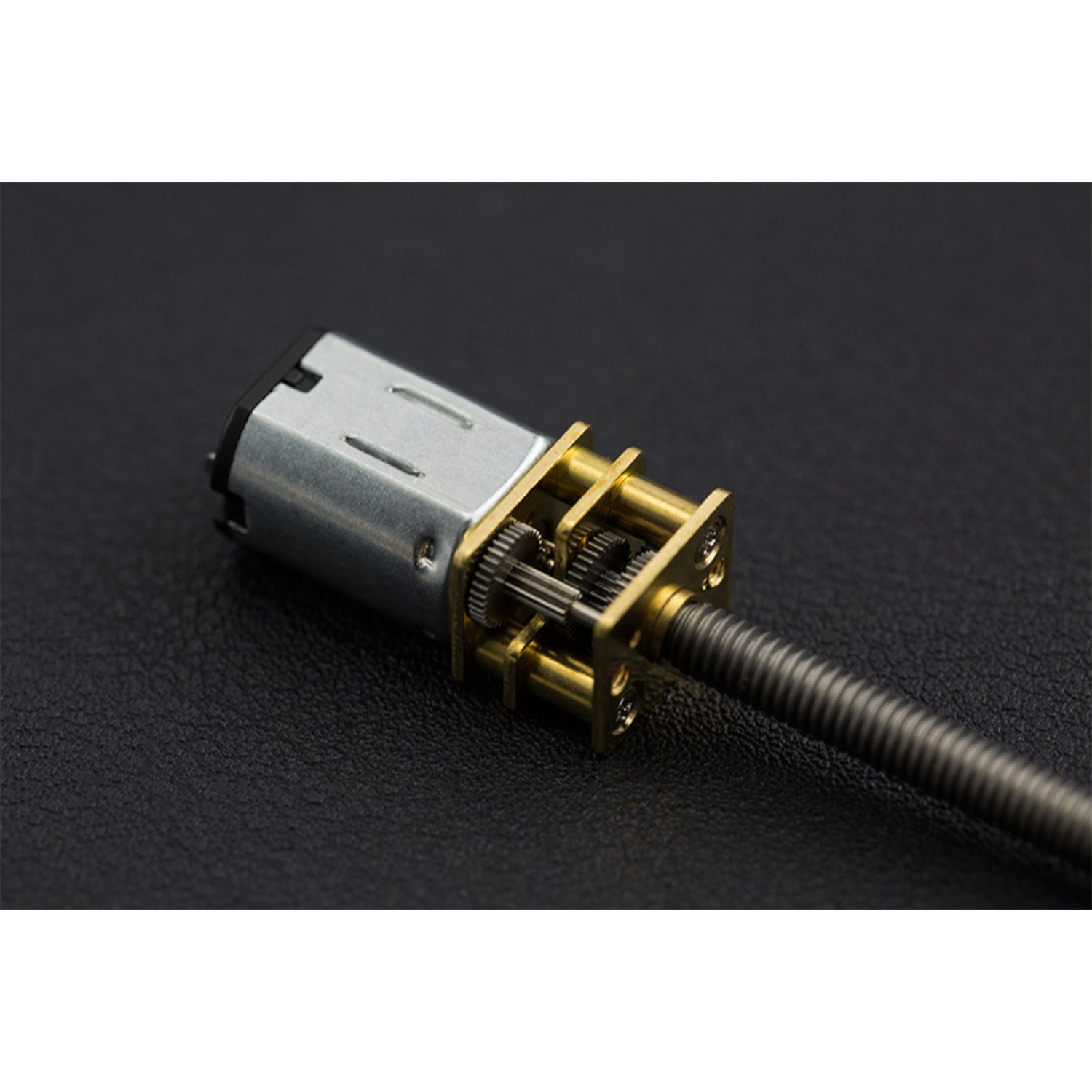 Micro Metal Direct Current Geared Motor with Lead Screw - 6 Volts, 150 Revolutions Per Minute, M4*55 Threaded Rod