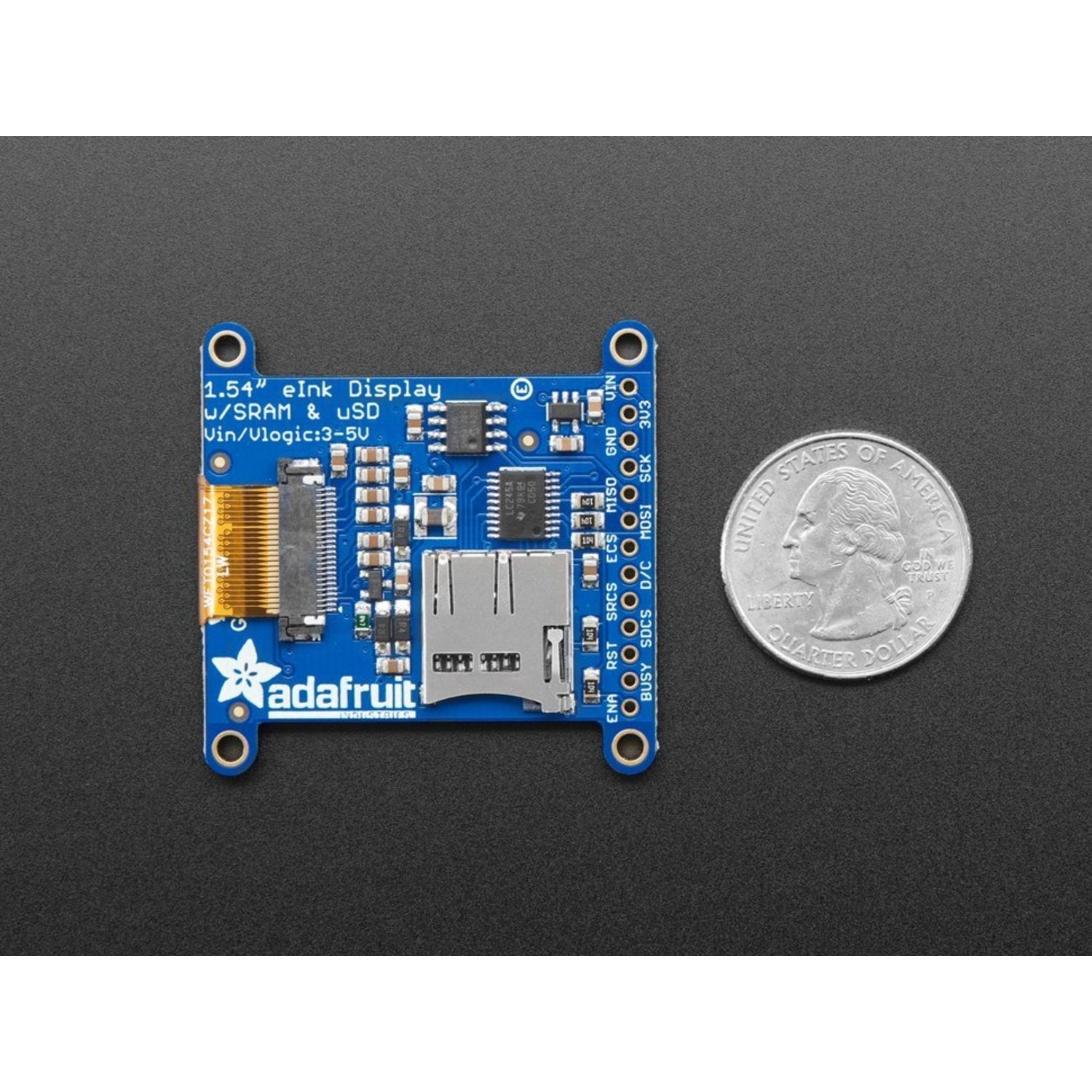 Adafruit 1.54-Inch Tri-Color Red Black White eInk/ePaper Display with SRAM