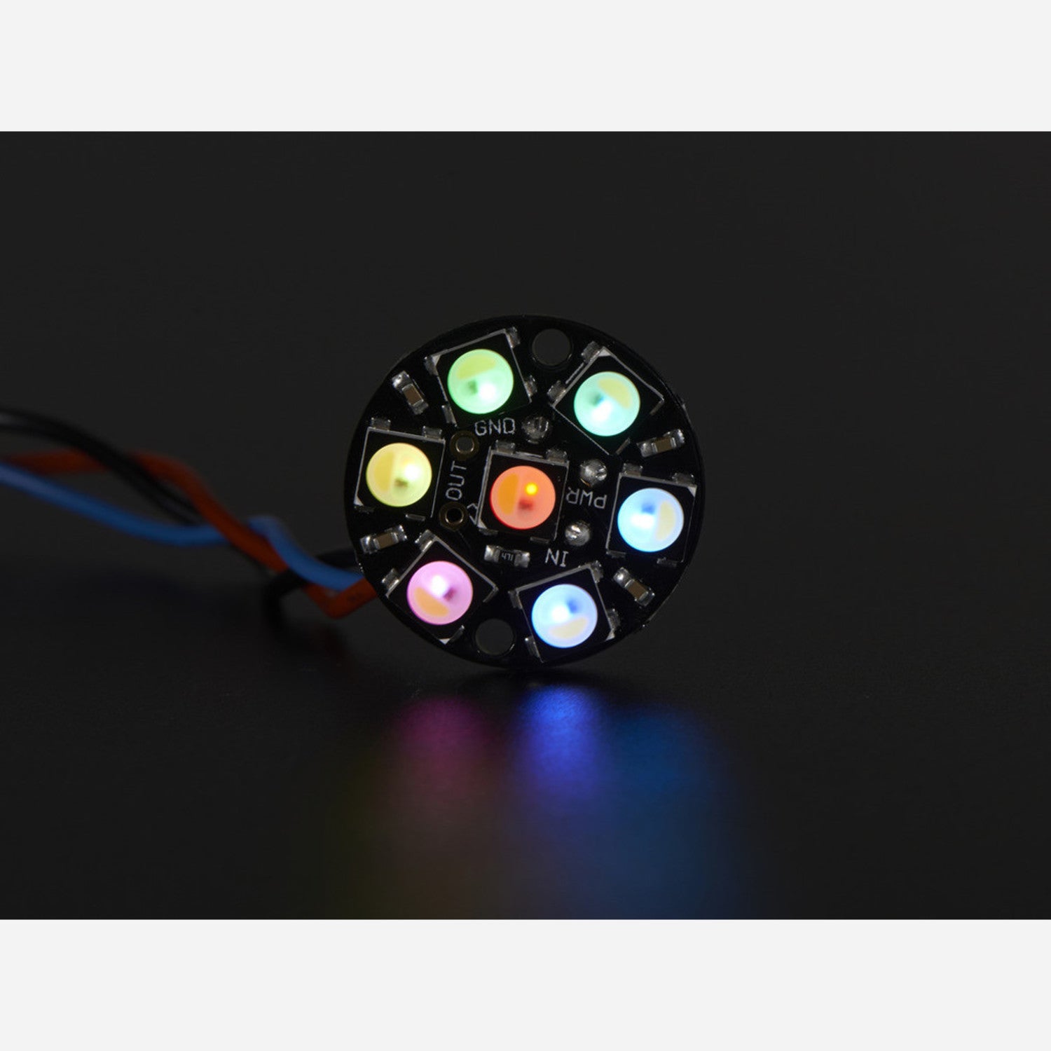 NeoPixel Jewel - 7pcs 5050 RGBW LEDs with Integrated Drivers, Cool White ~6000K