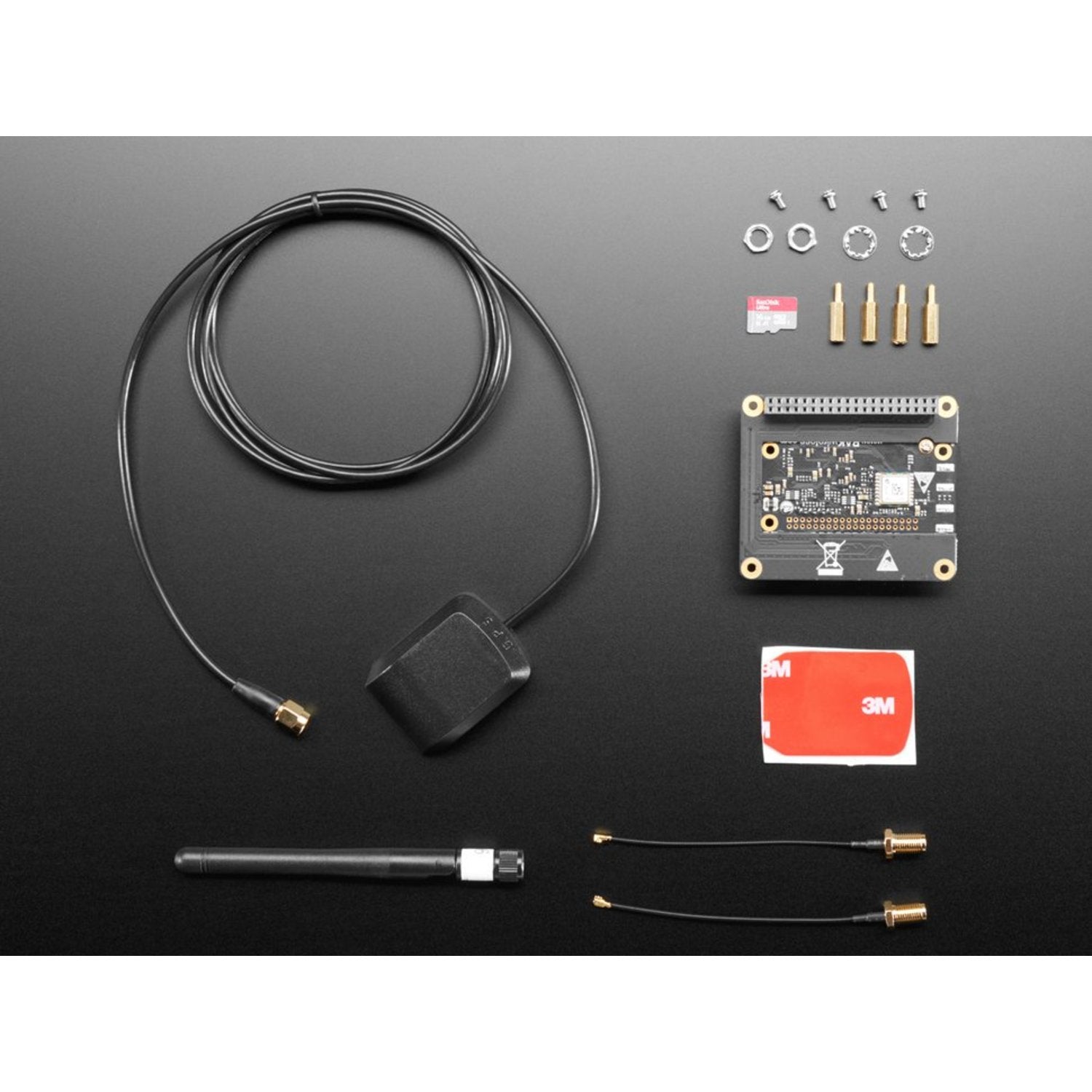 8-Channel SX1301 LoRa Gateway HAT with LoRa & GPS Antennas - Raspberry Pi Not Included