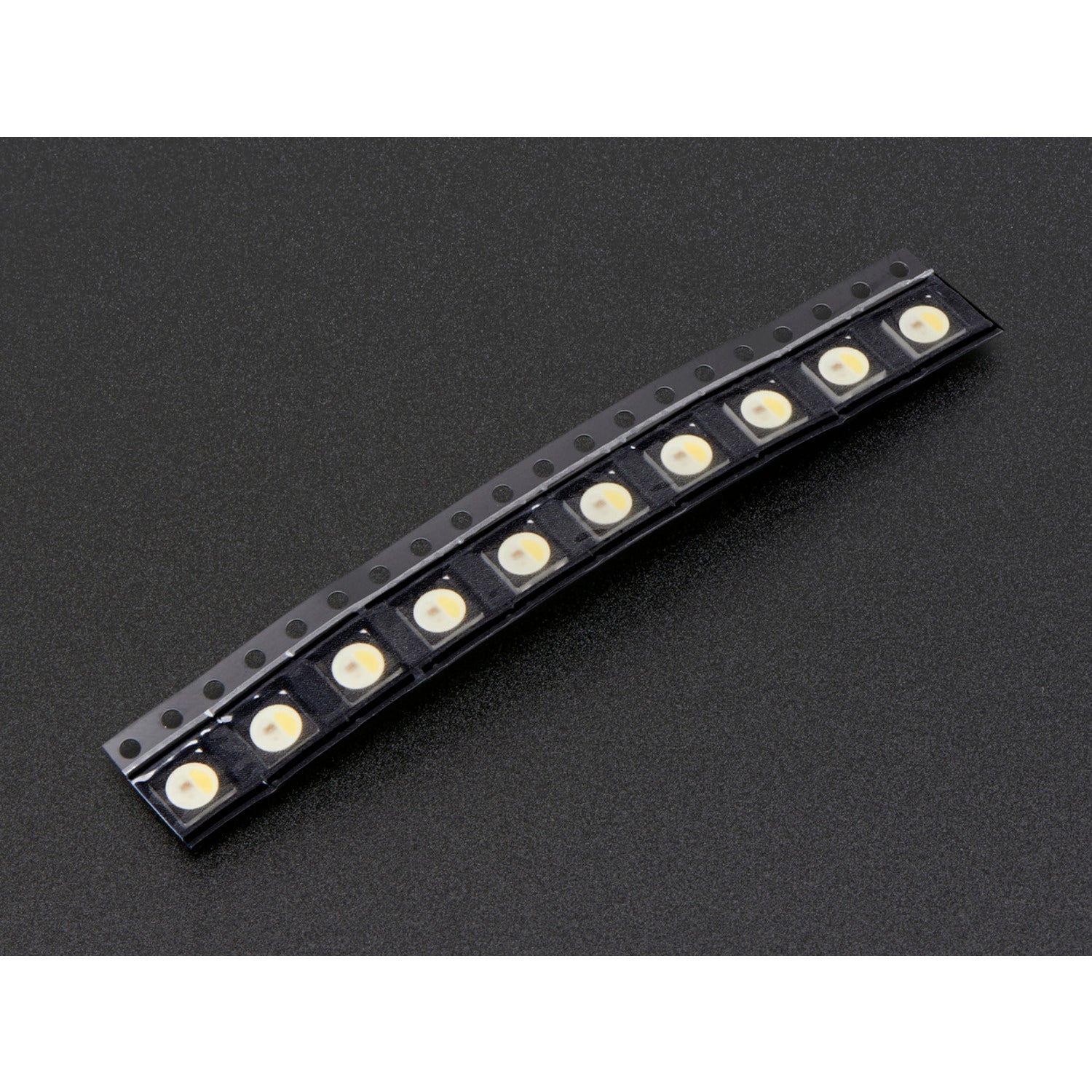 10-Pack NeoPixel RGBW LEDs with Integrated Driver - Cool White (~6000K), Black Casing