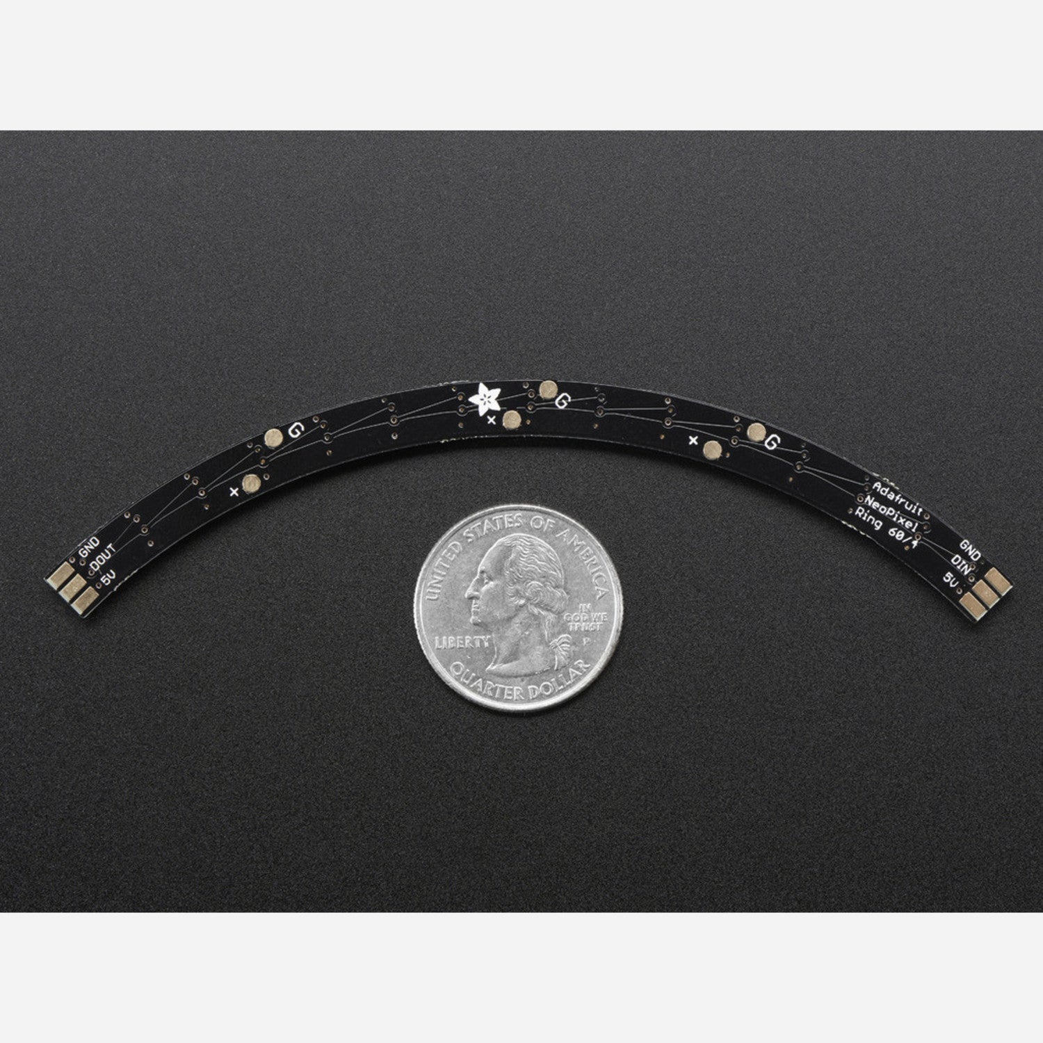 NeoPixel 1/4 60 Ring - 5050 RGBW LED with Integrated Drivers (Natural White ~4500K)