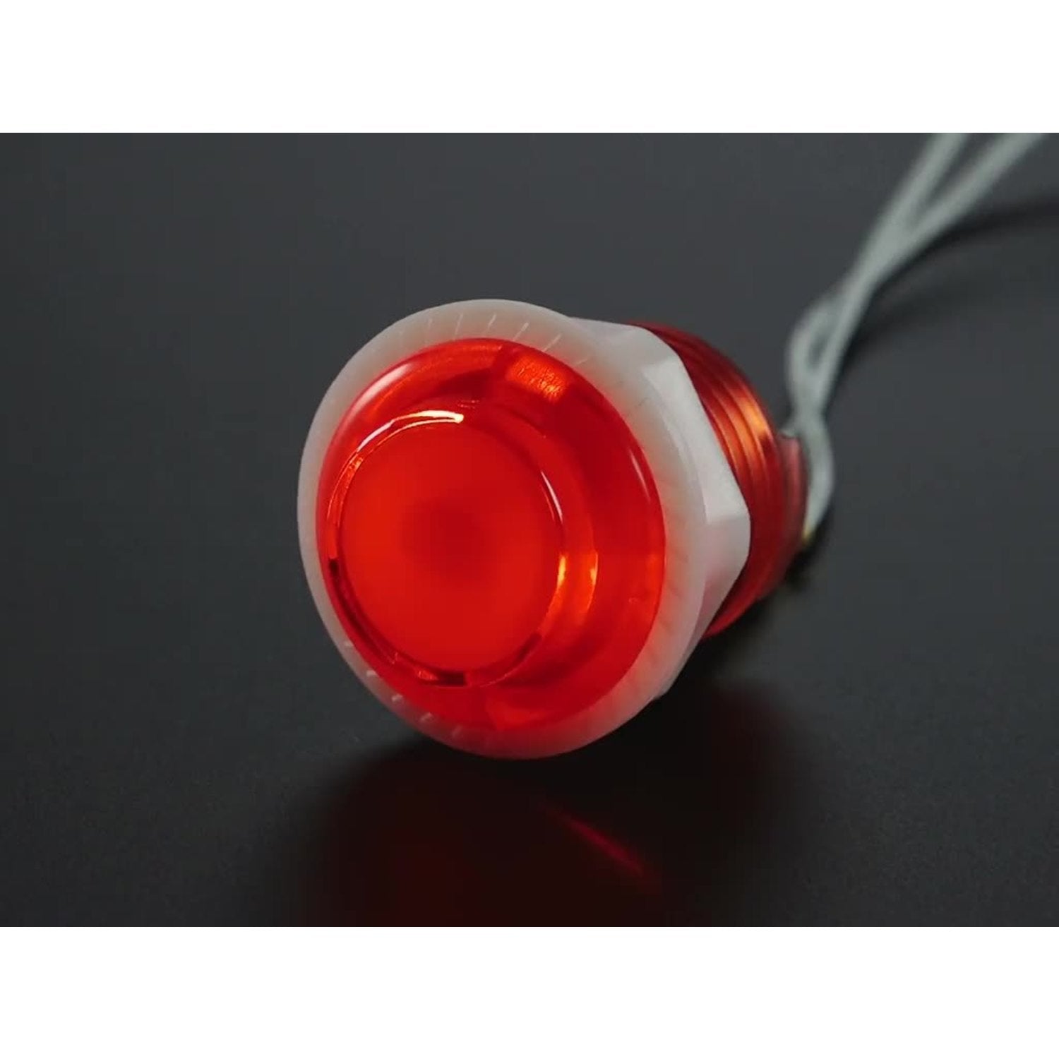 24mm Translucent Red Miniature LED Arcade Control Button