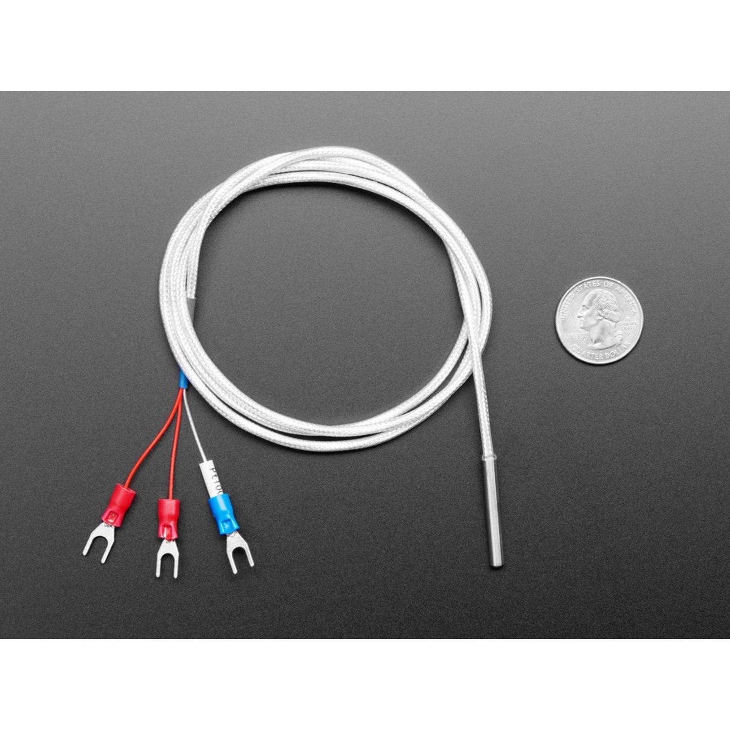 1 Meter Long 3-Wire Platinum PT1000 RTD Sensor for Precise Temperature Sensing