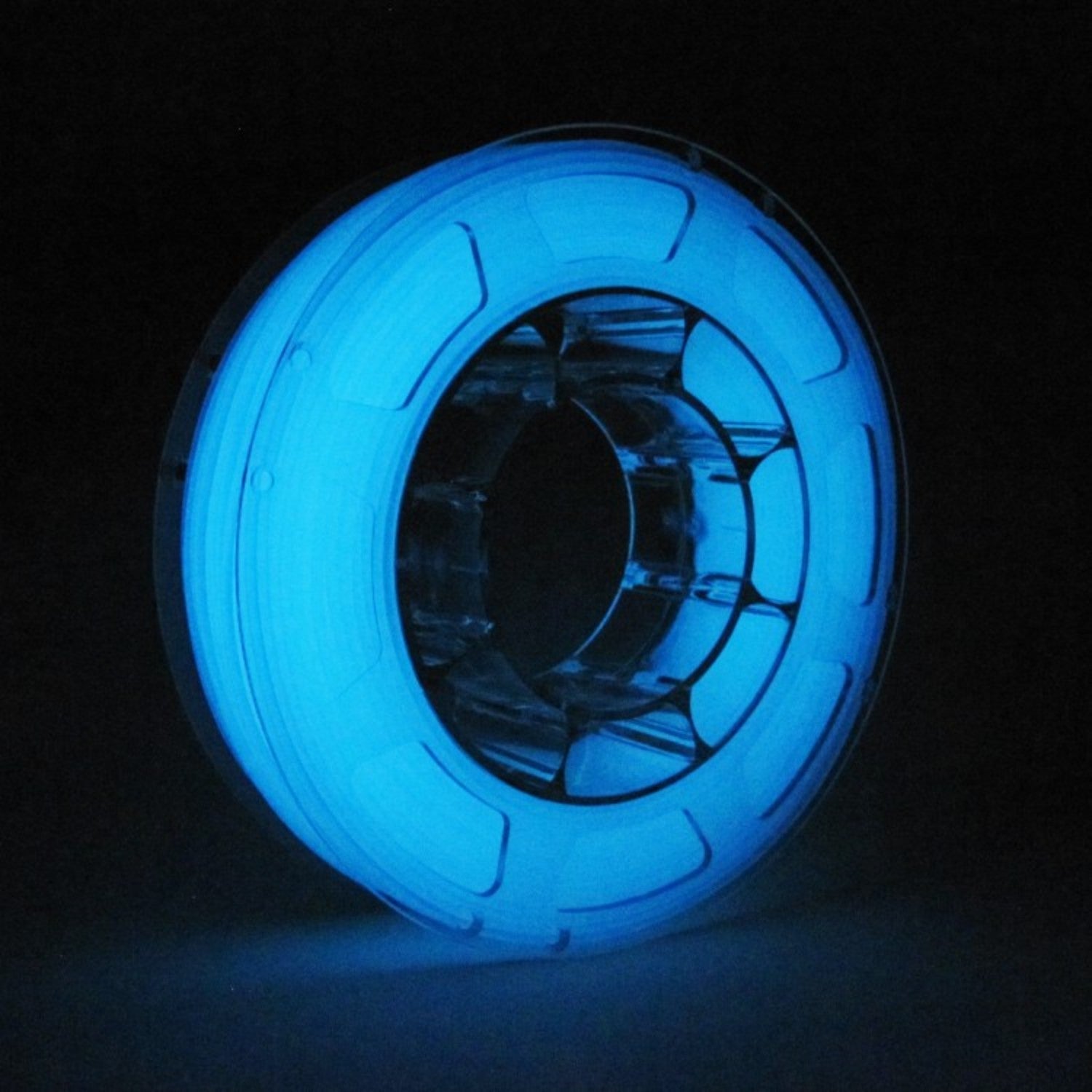 1Kg Roll of 1.75mm Glow-in-the-Dark Blue PLA Filament for 3D Printing