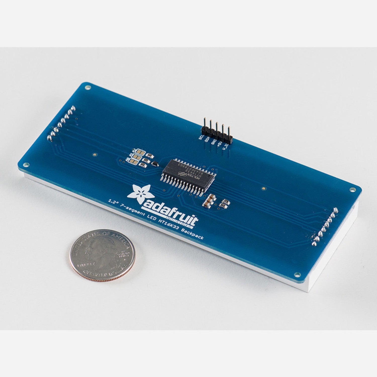 Adafruit 1.2-Inch Ultra-Bright Yellow 4-Digit 7-Segment Display with I2C Backpack