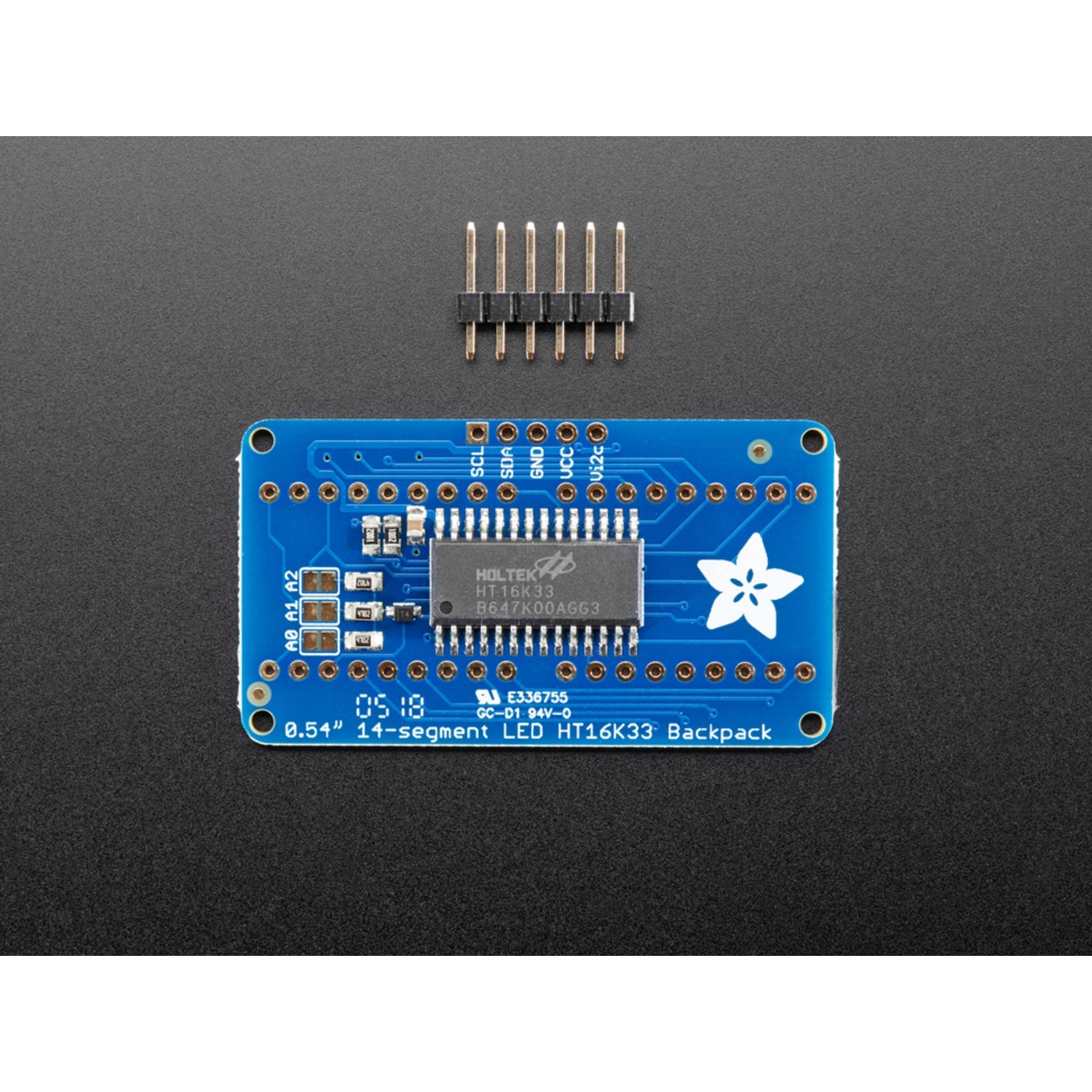 Adafruit 14-segment Alphanumeric LED Backpack without LEDs