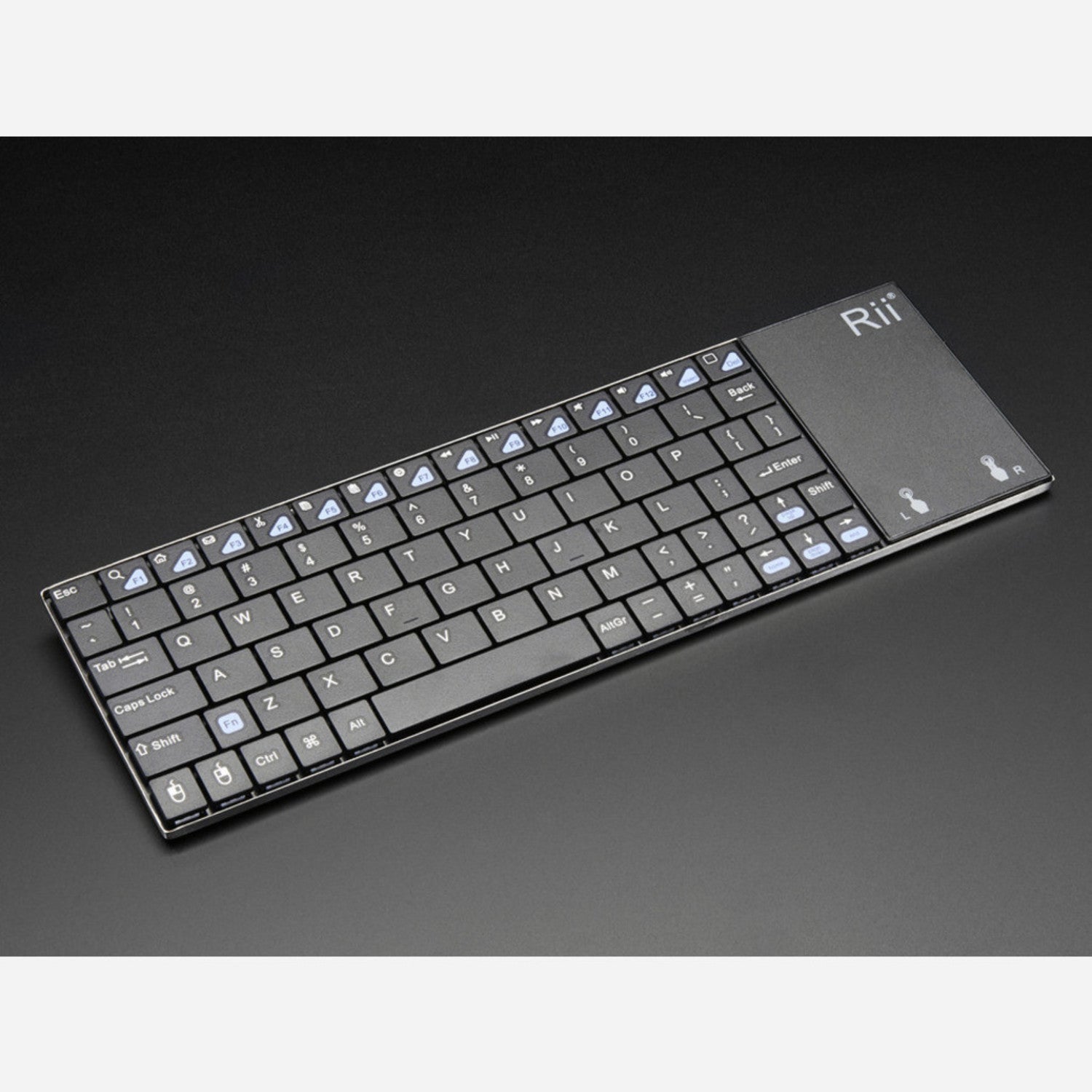 Ultra-slim Full-sized Wireless Keyboard with Built-in Trackpad
