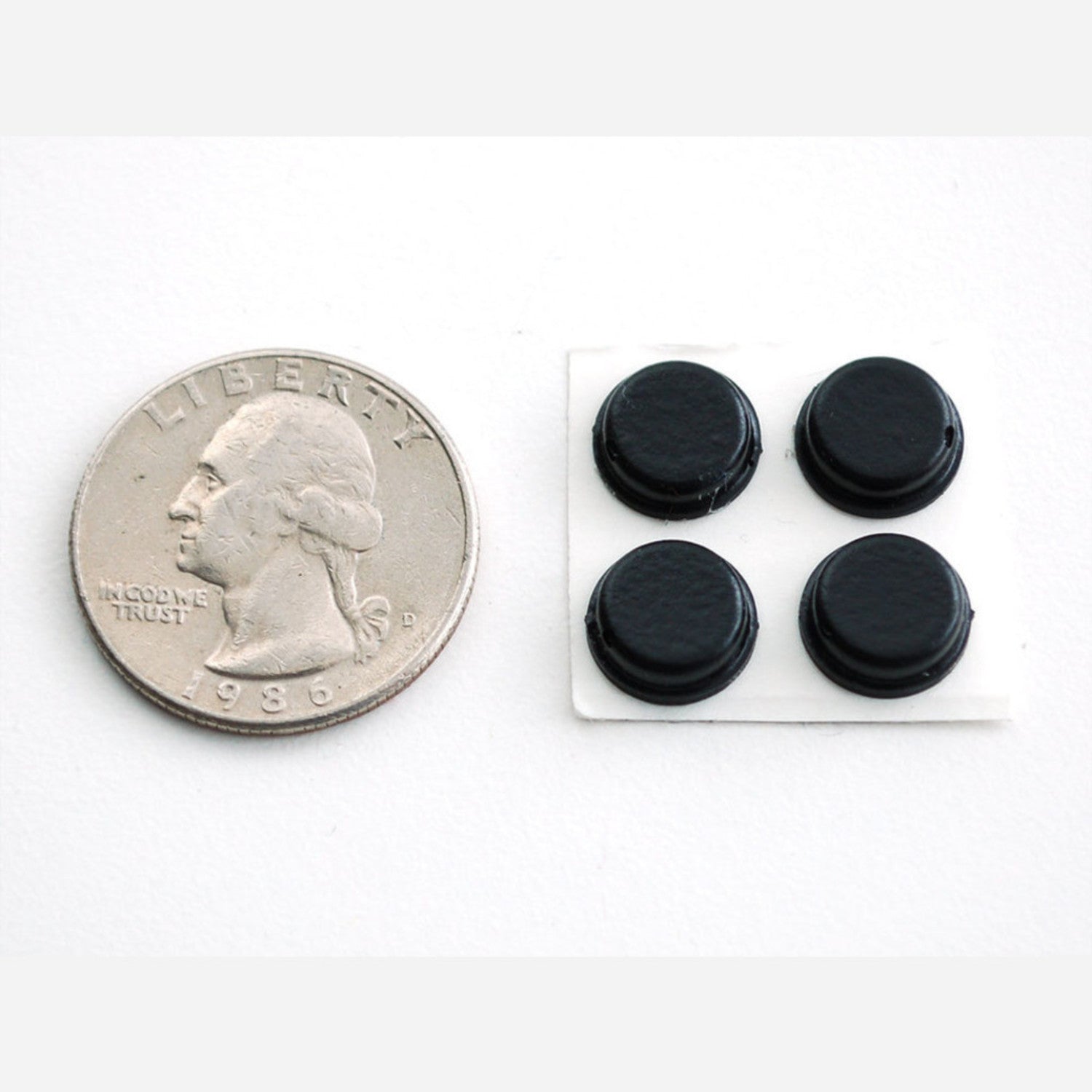 Small Rubber Bumper Feet for Electronics - Set of Four Pieces