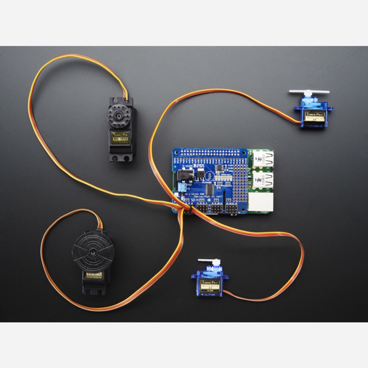 Adafruit Mini Kit: 16-Channel PWM / Servo HAT for Raspberry Pi