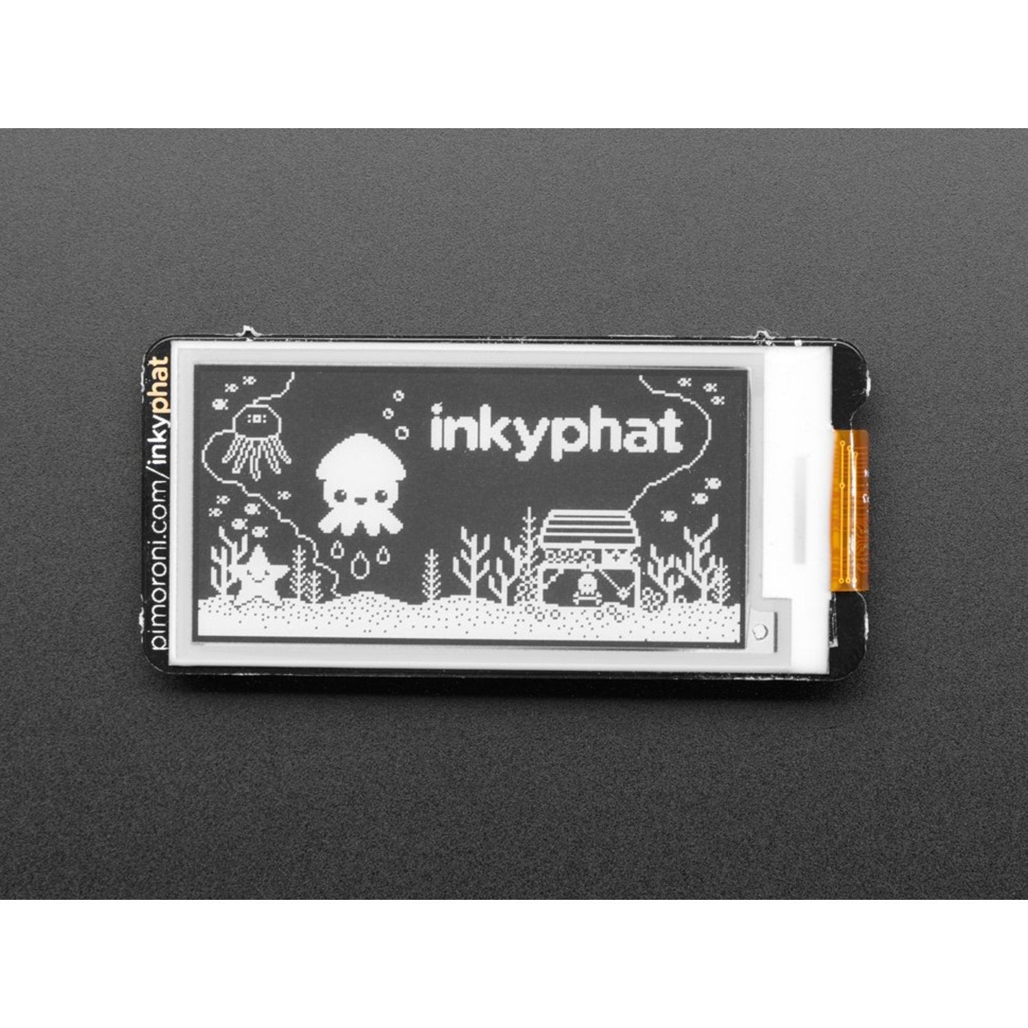 Pimoroni Inky pHAT Monochrome eInk Display - Ideal for Raspberry Pi Projects (Black/White)