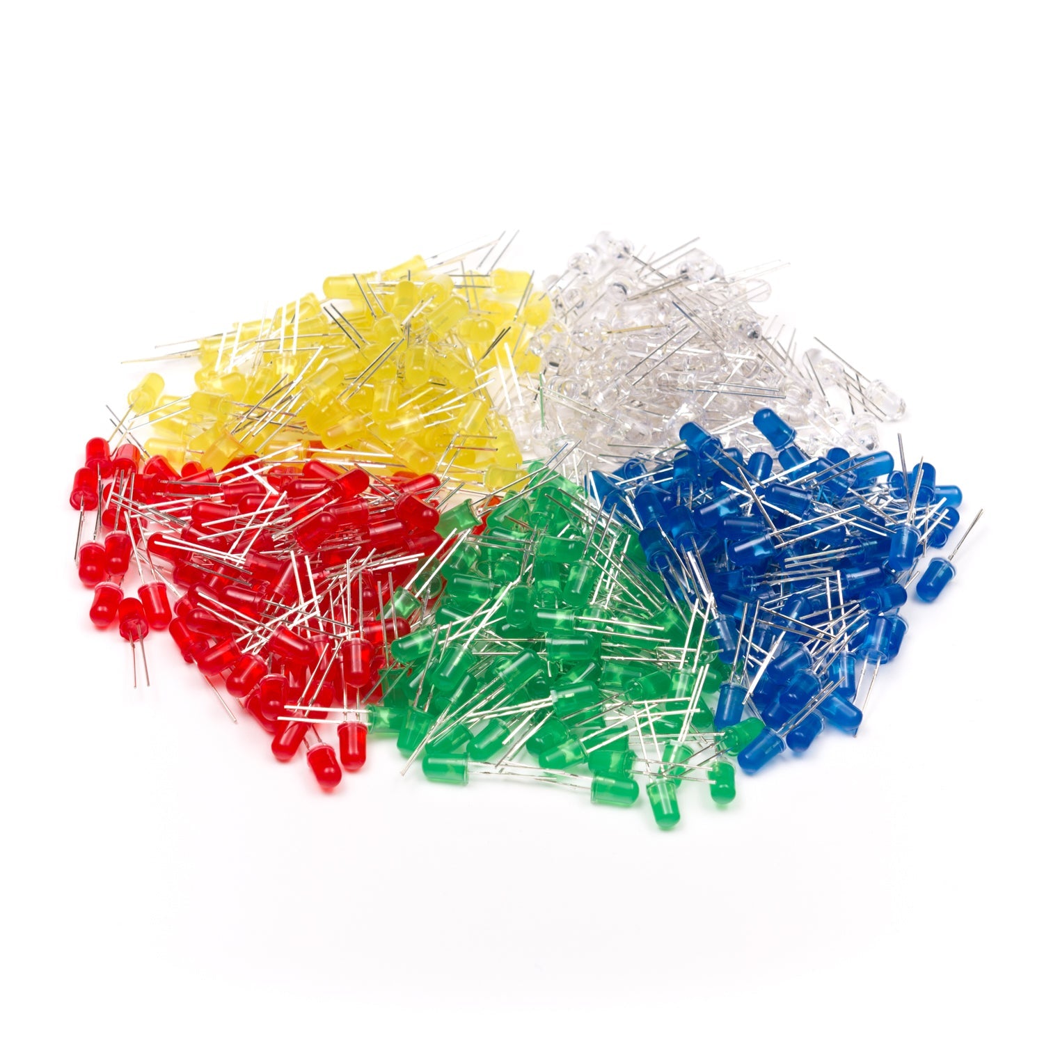 500-Piece Pack of 5mm Multicolored LEDs