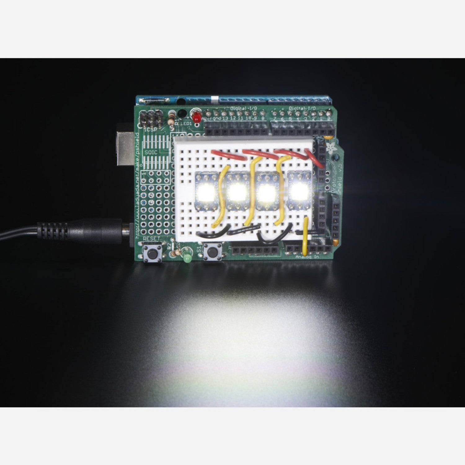10-Pack NeoPixel Cool White LEDs (~6000K) with Integrated Driver Chip