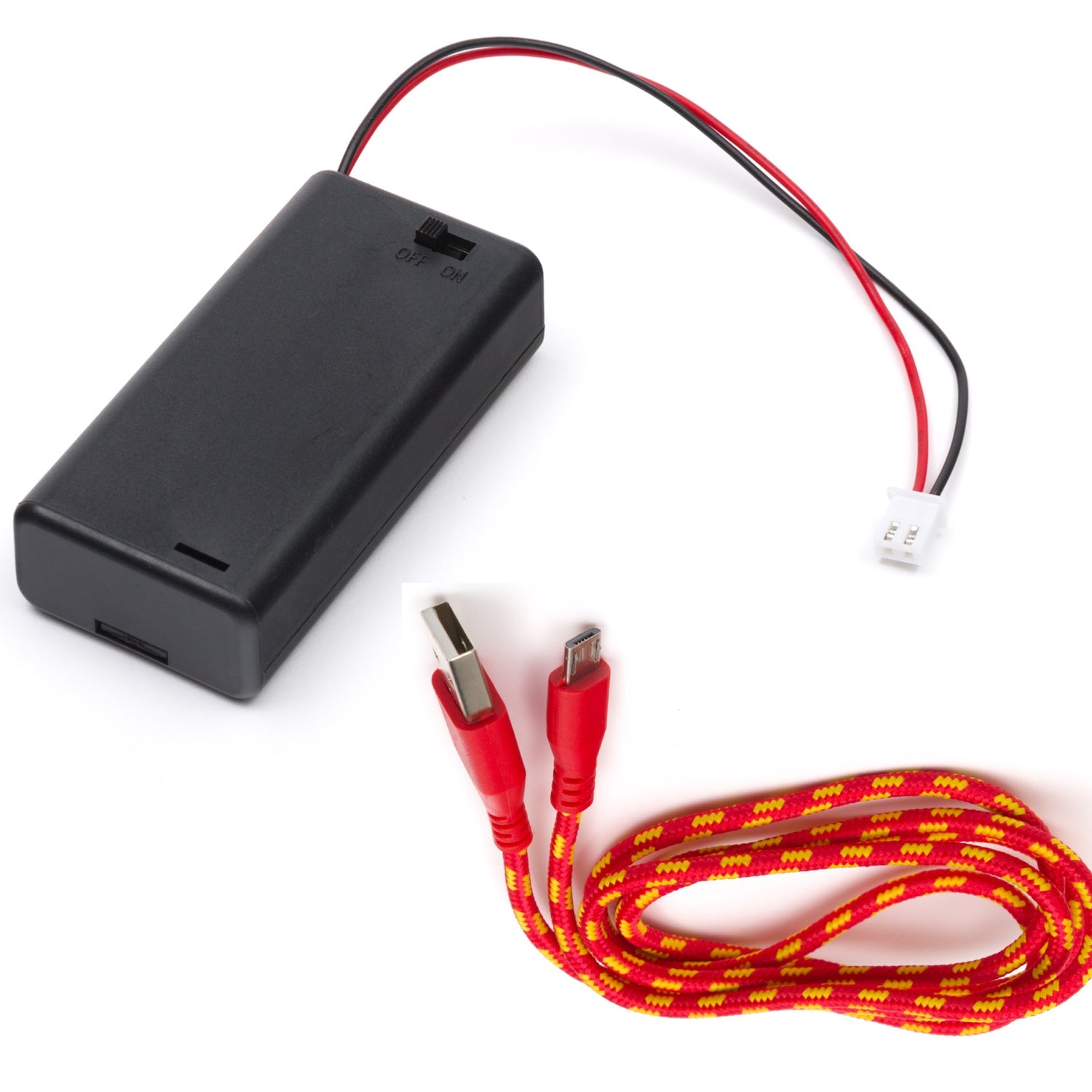 Portable Micro:bit Battery Case with Switch and 1m Micro-USB Cable