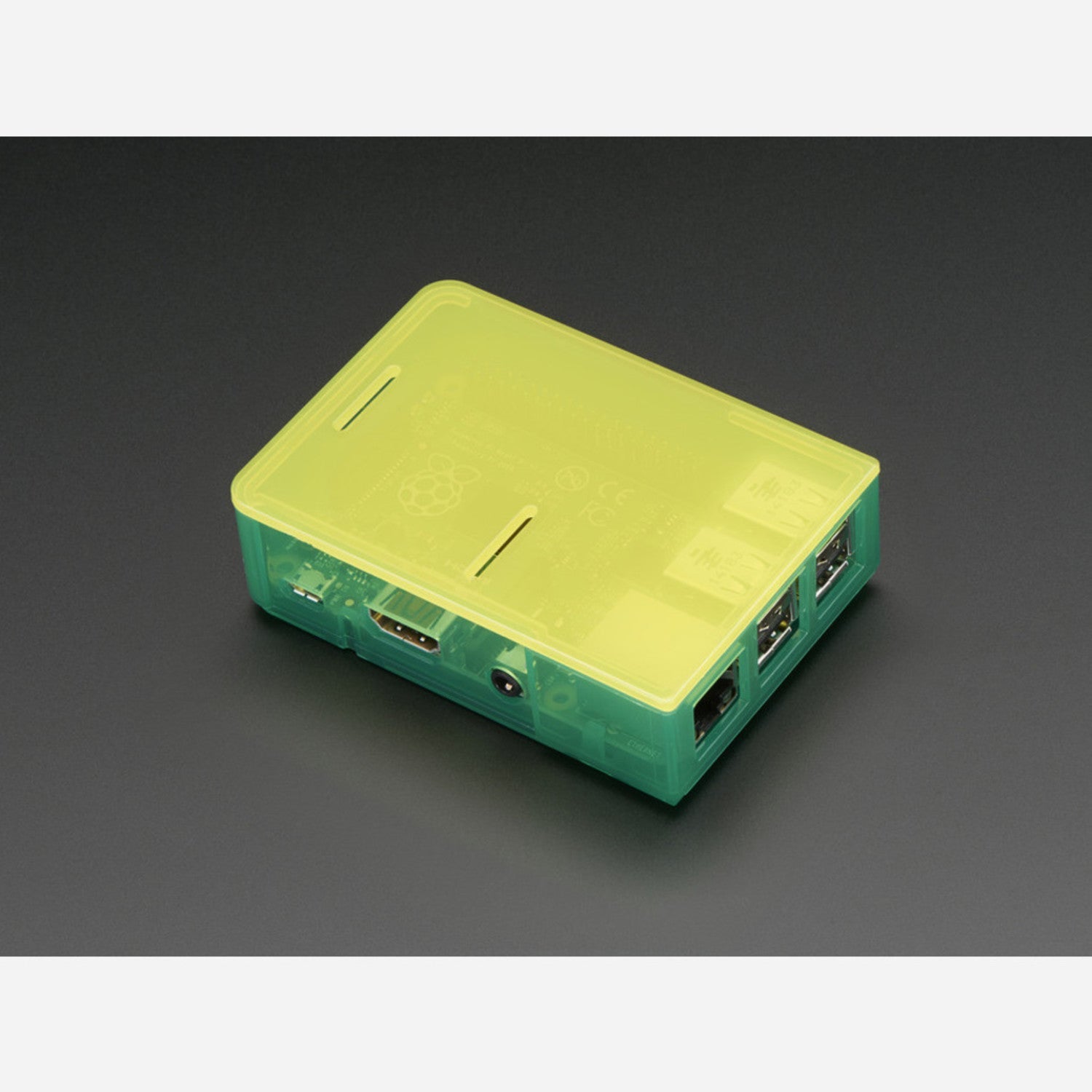 Green Raspberry Pi Model B+ / Pi 2 / Pi 3 Enclosure Base - Colorful and Durable Case for Your Raspberry Pi