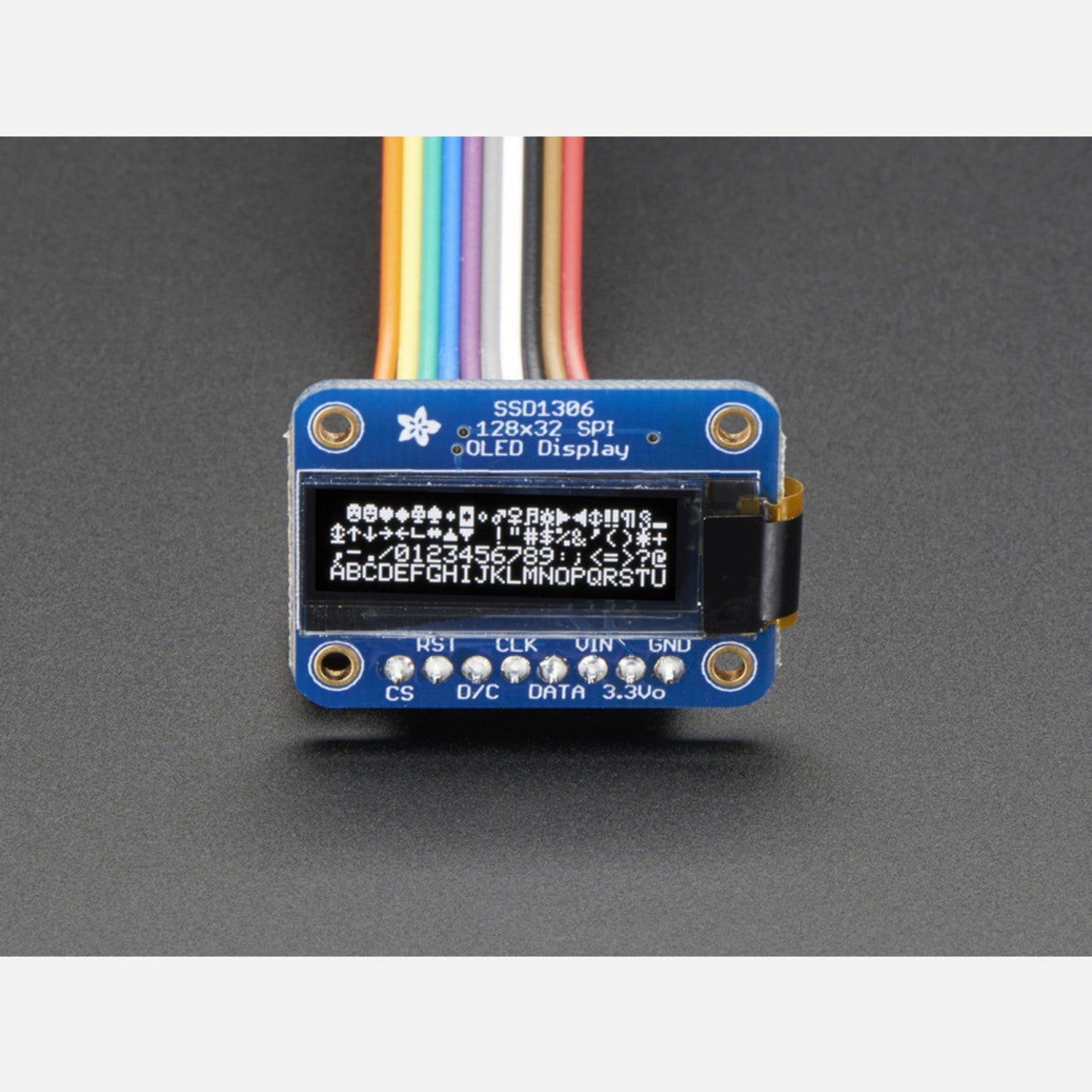 SPI-Enabled Monochrome 128x32 OLED Graphic Display Module for Electronic Projects