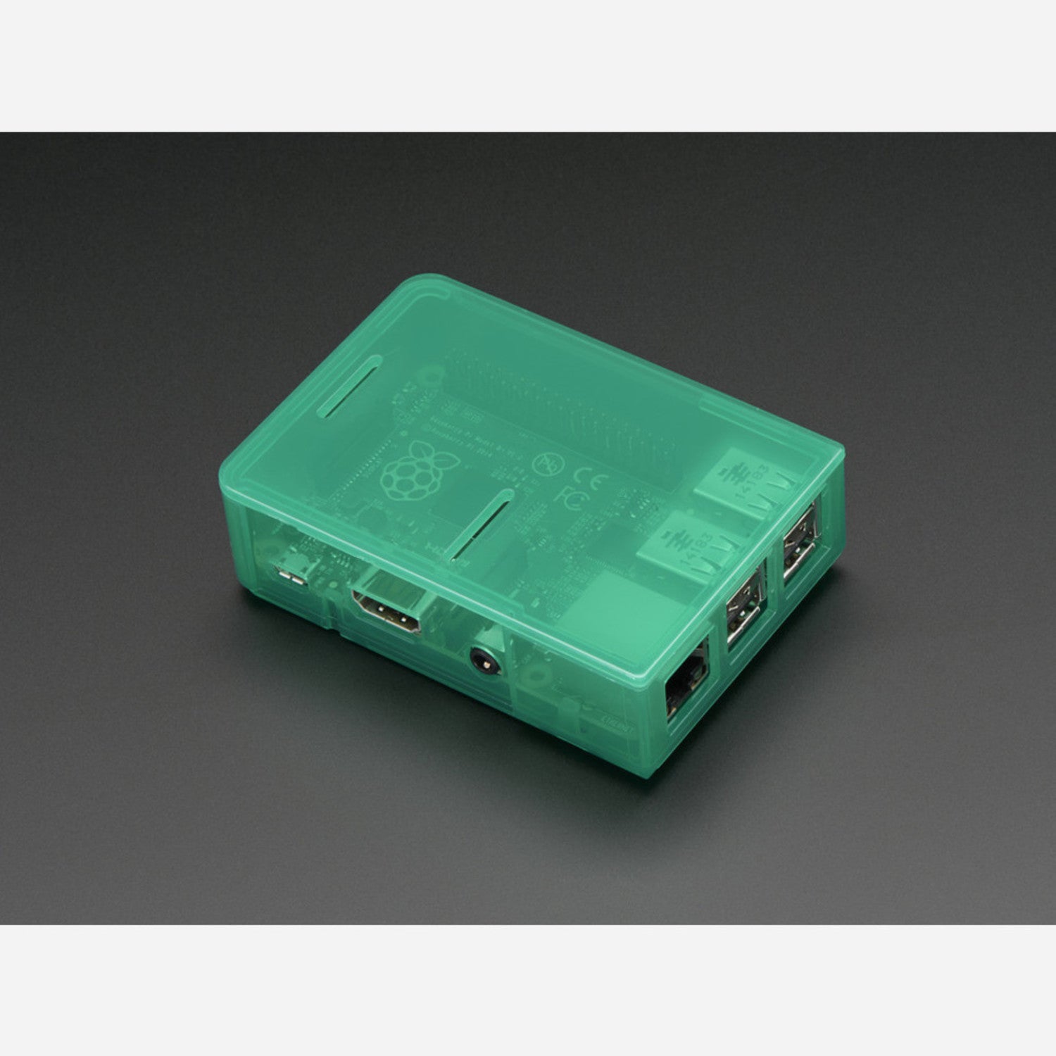Green Raspberry Pi Model B+ / Pi 2 / Pi 3 Enclosure Base - Colorful and Durable Case for Your Raspberry Pi