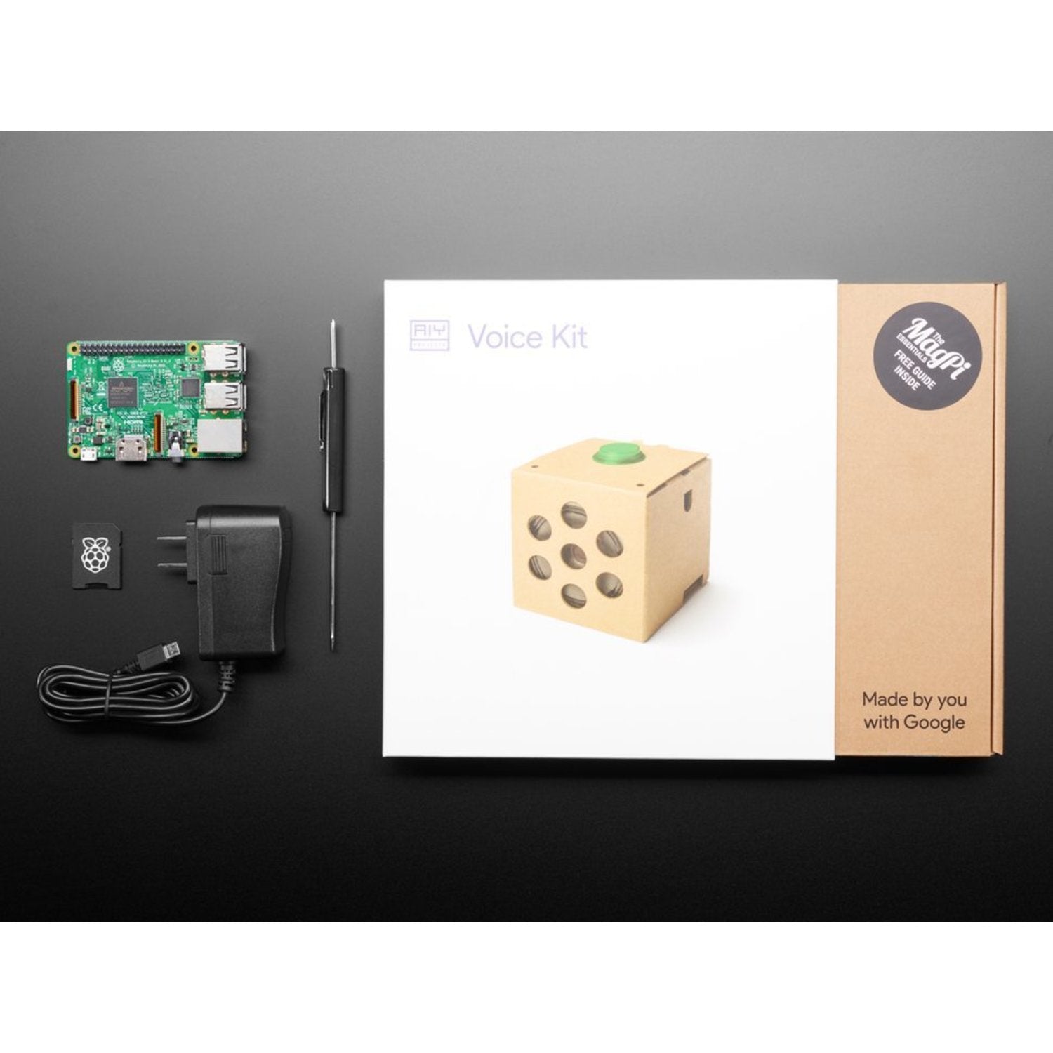 Google AIY Voice Starter Kit for Raspberry Pi - All-in-One Setup